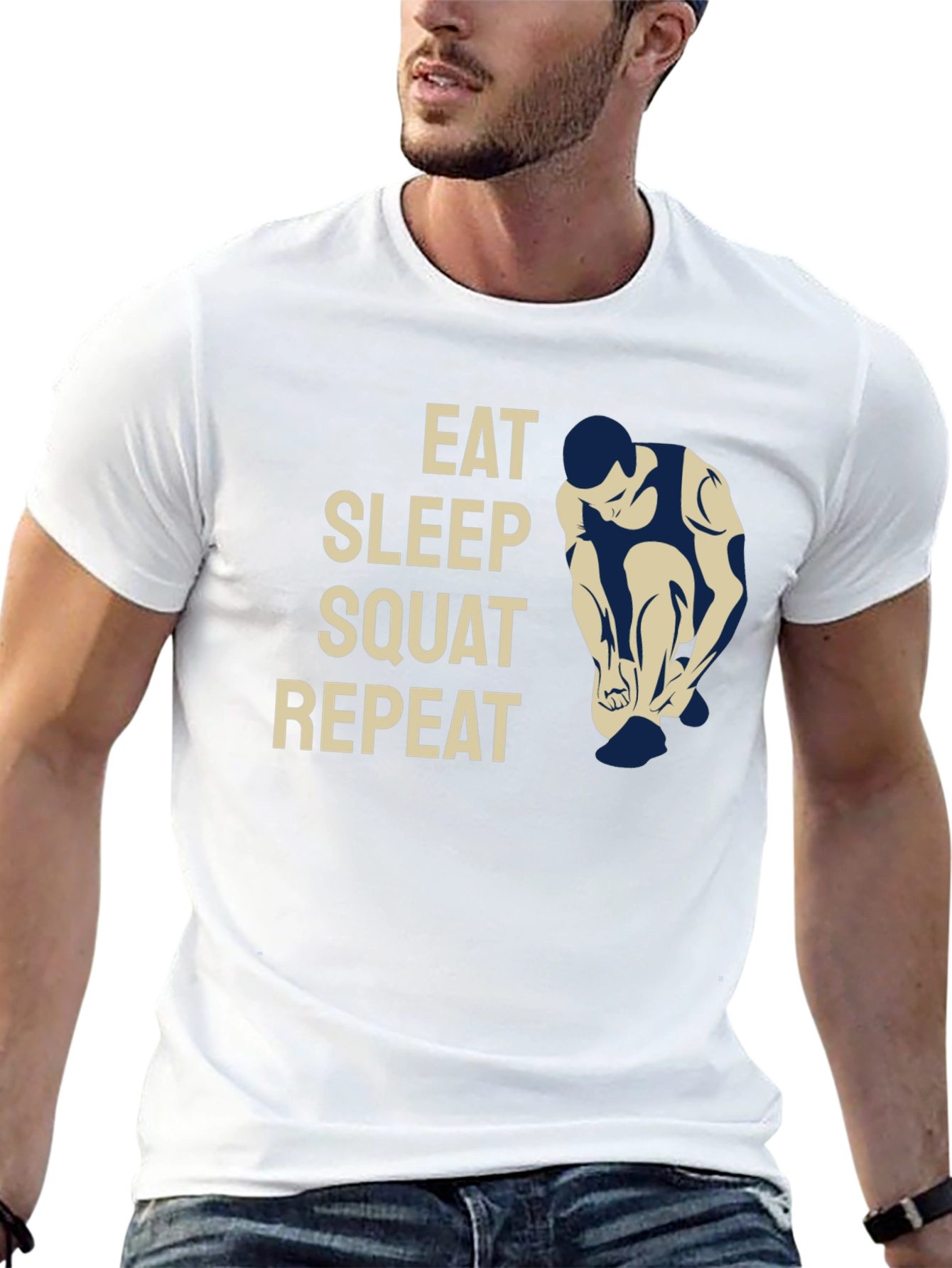Eat Sleep Squat Repeat Graphic T-Shirt