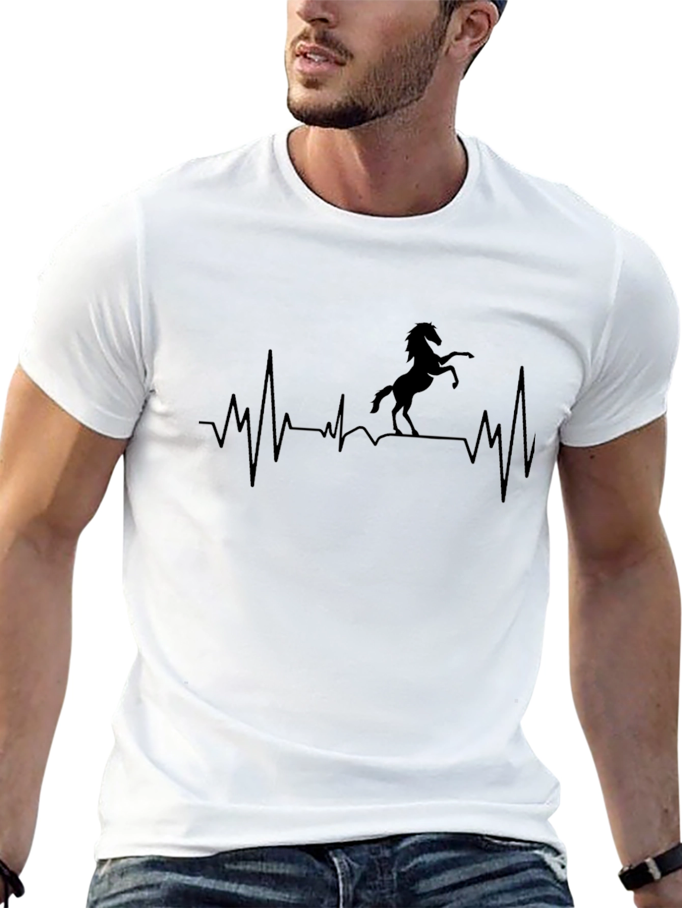 Horse Heartbeat T-Shirt - Equestrian Style