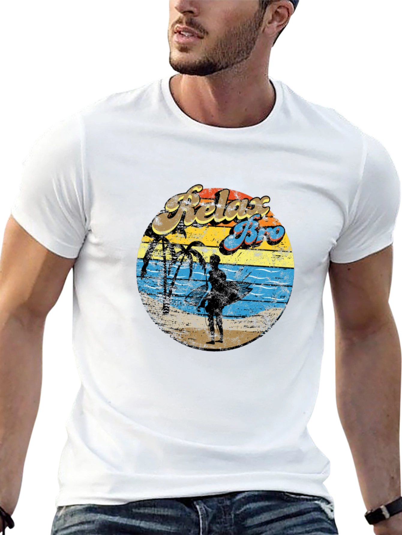 Relax Bro T-Shirt Beach Graphic