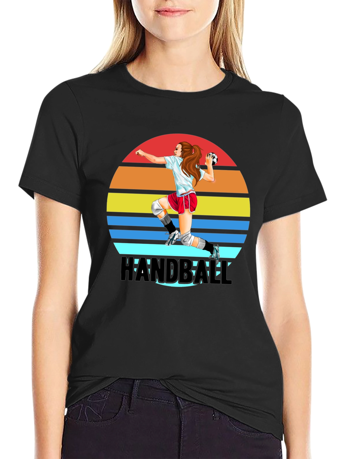 Handball Player Graphic T-Shirt