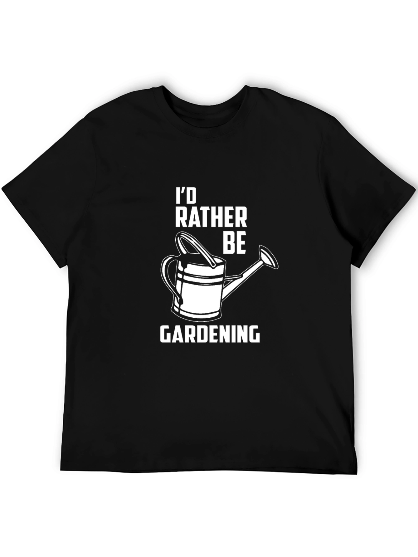Id Rather Be Gardening Black T-Shirt