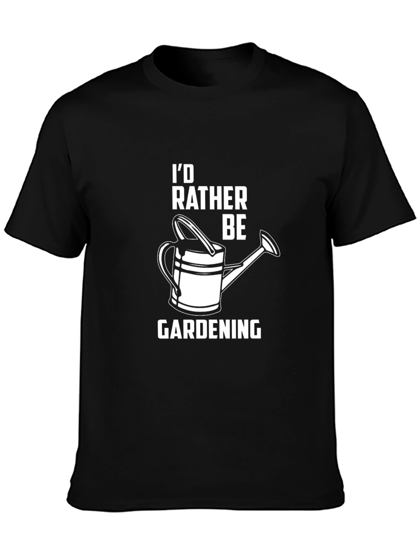 Id Rather Be Gardening Black T-Shirt