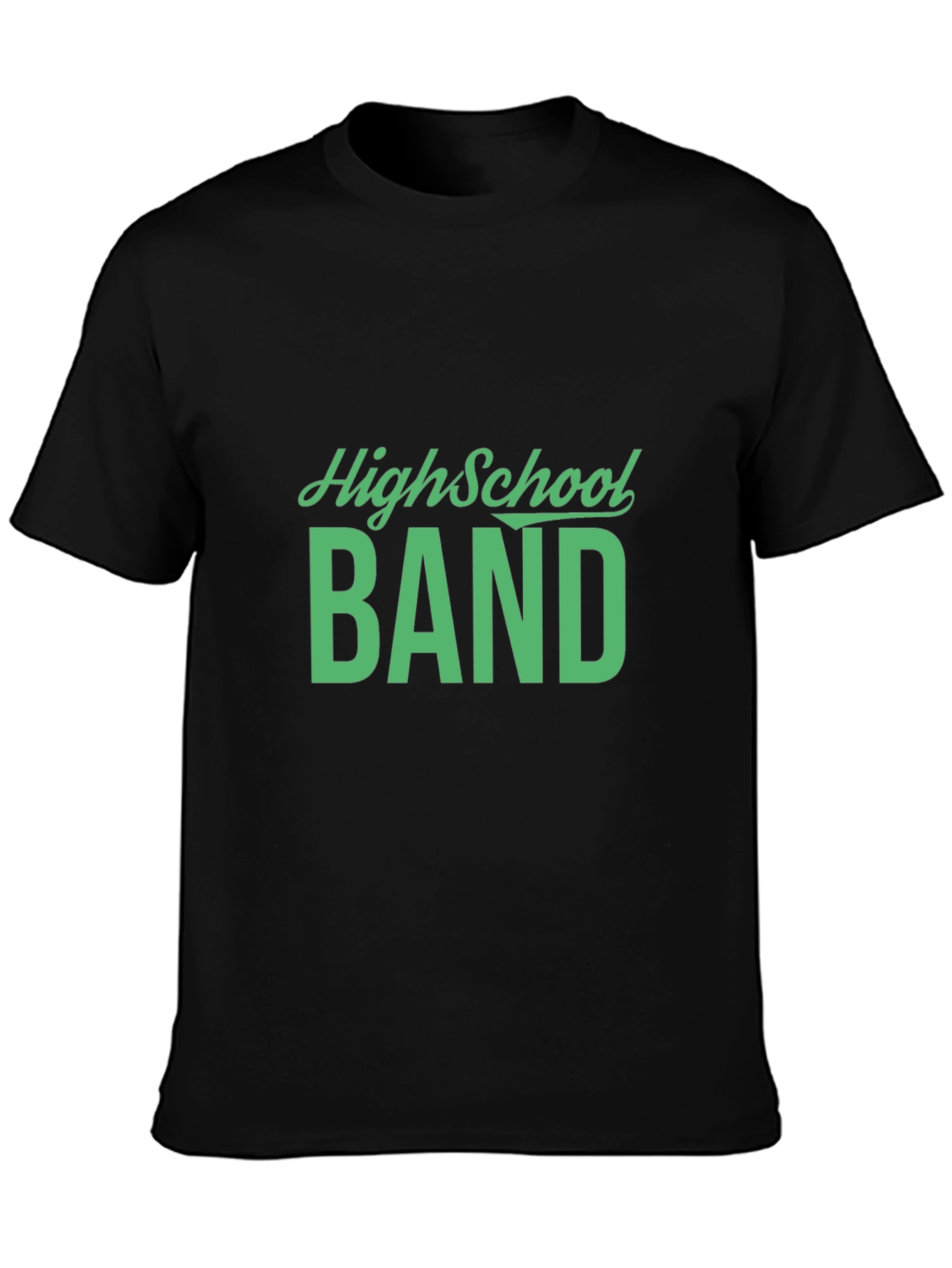 High School Band Tee - Black Cotton T-Shirt