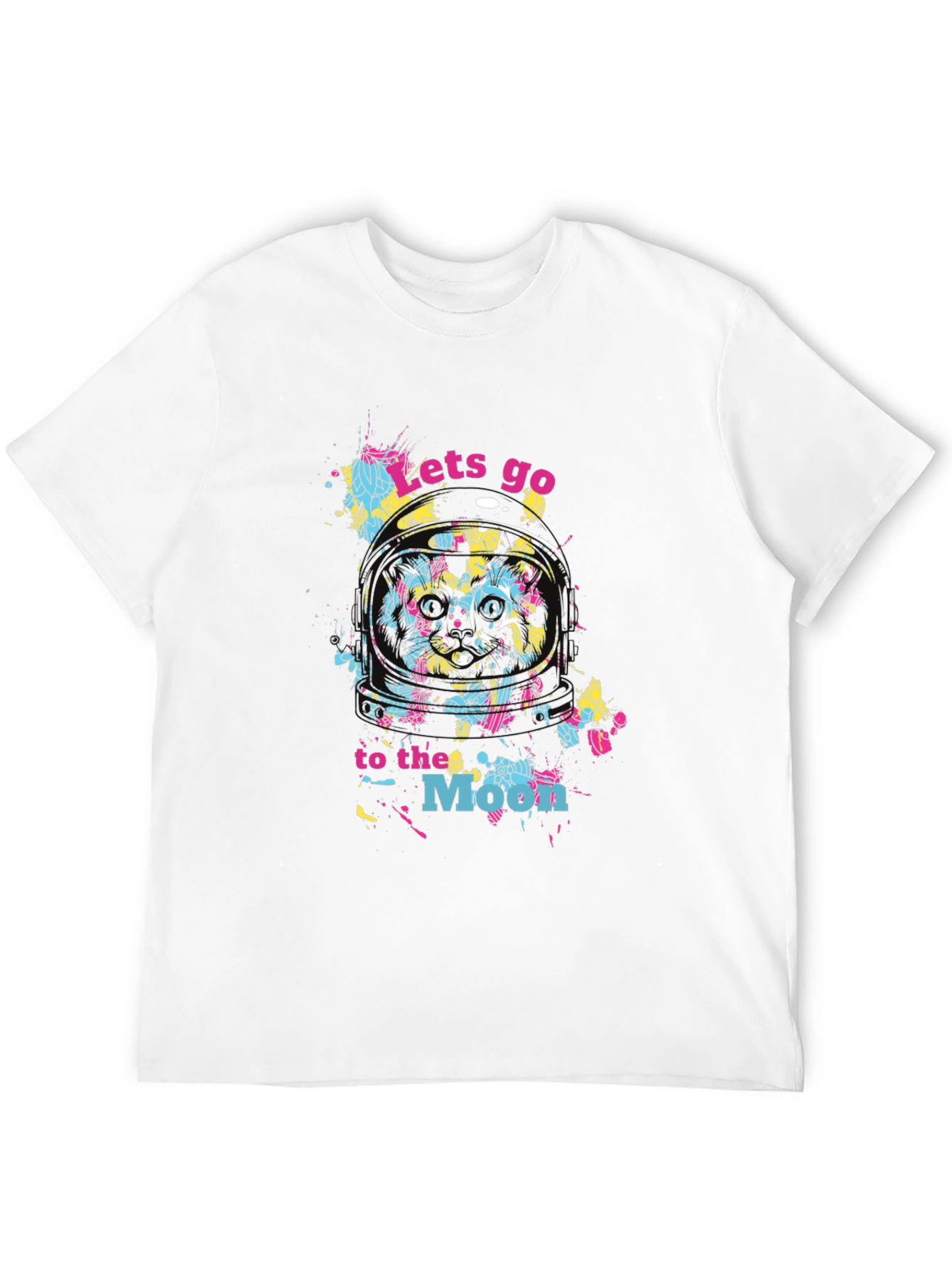Cosmic Cat T-Shirt - Lets Go To The Moon!