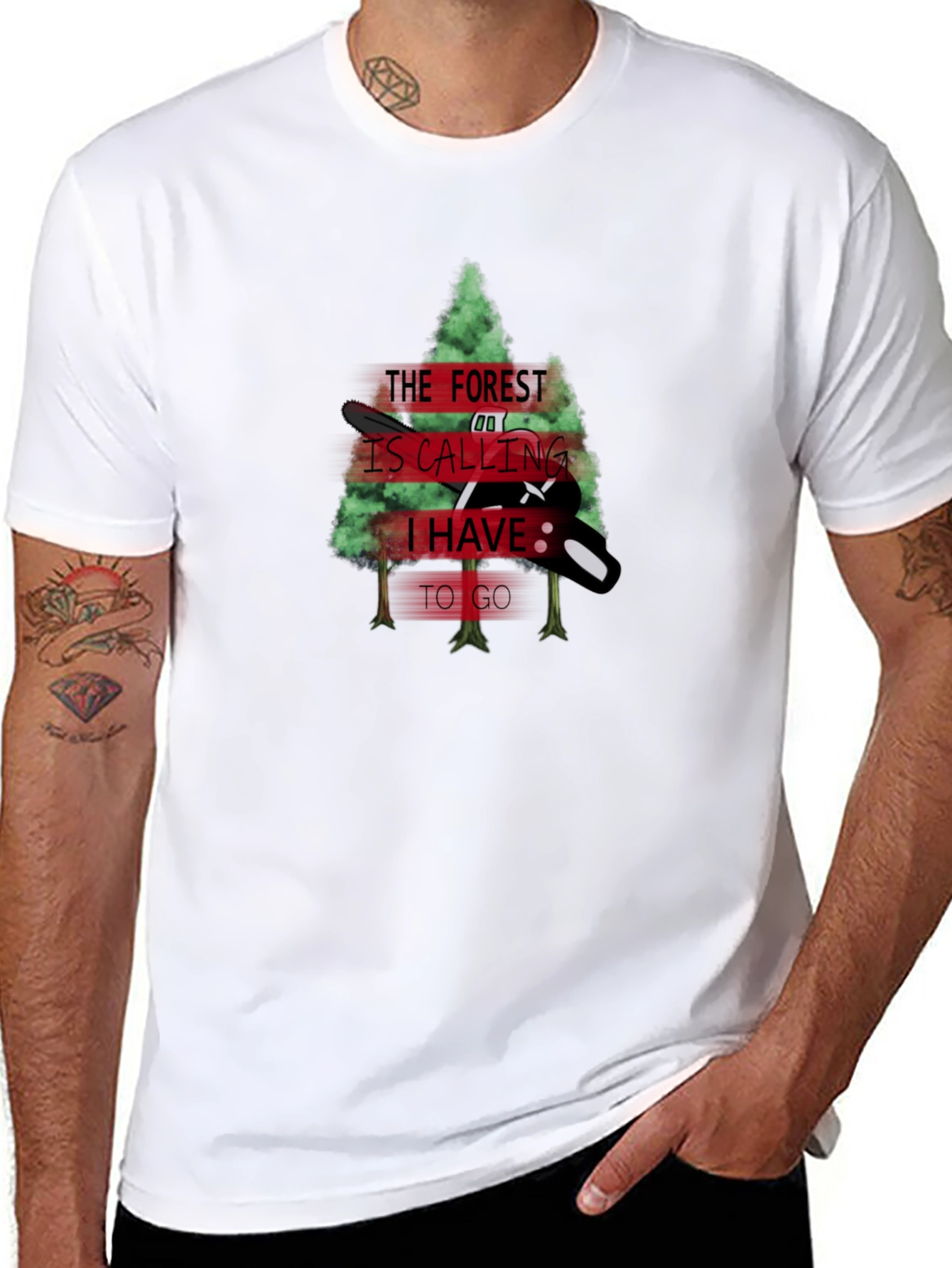 Forest Calling Black T-Shirt