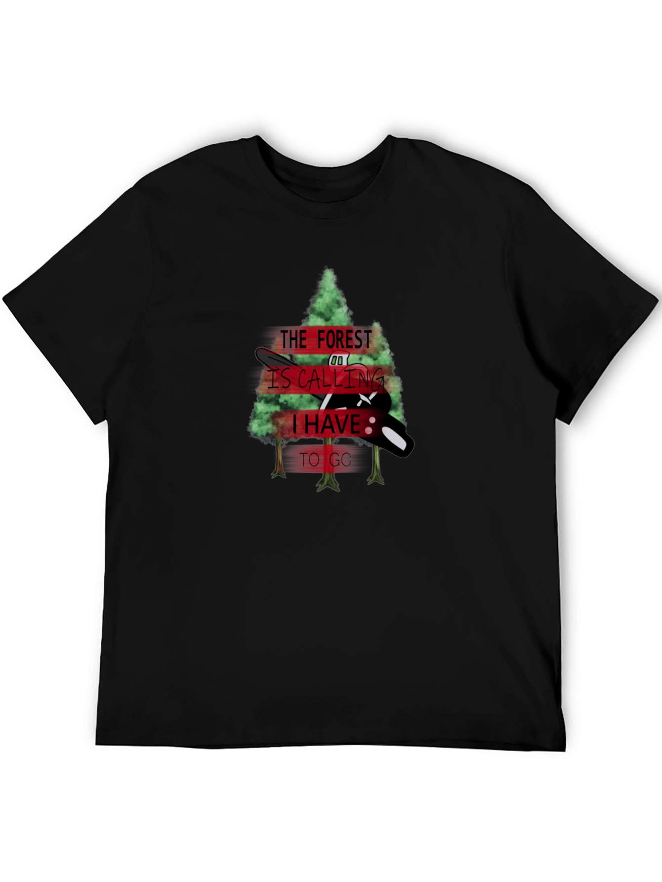 Forest Calling Black T-Shirt
