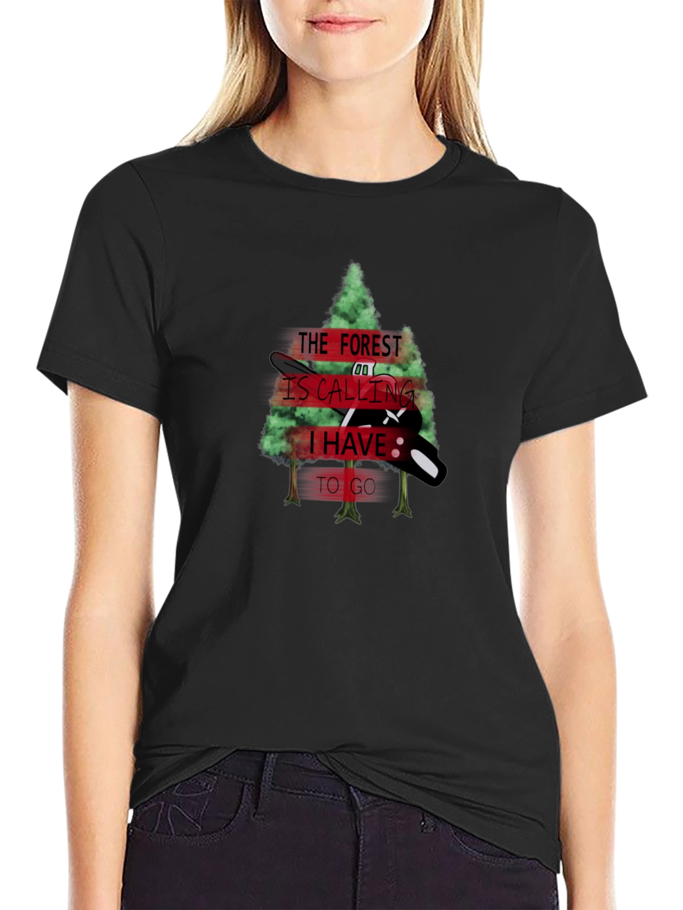 Forest Calling Black T-Shirt
