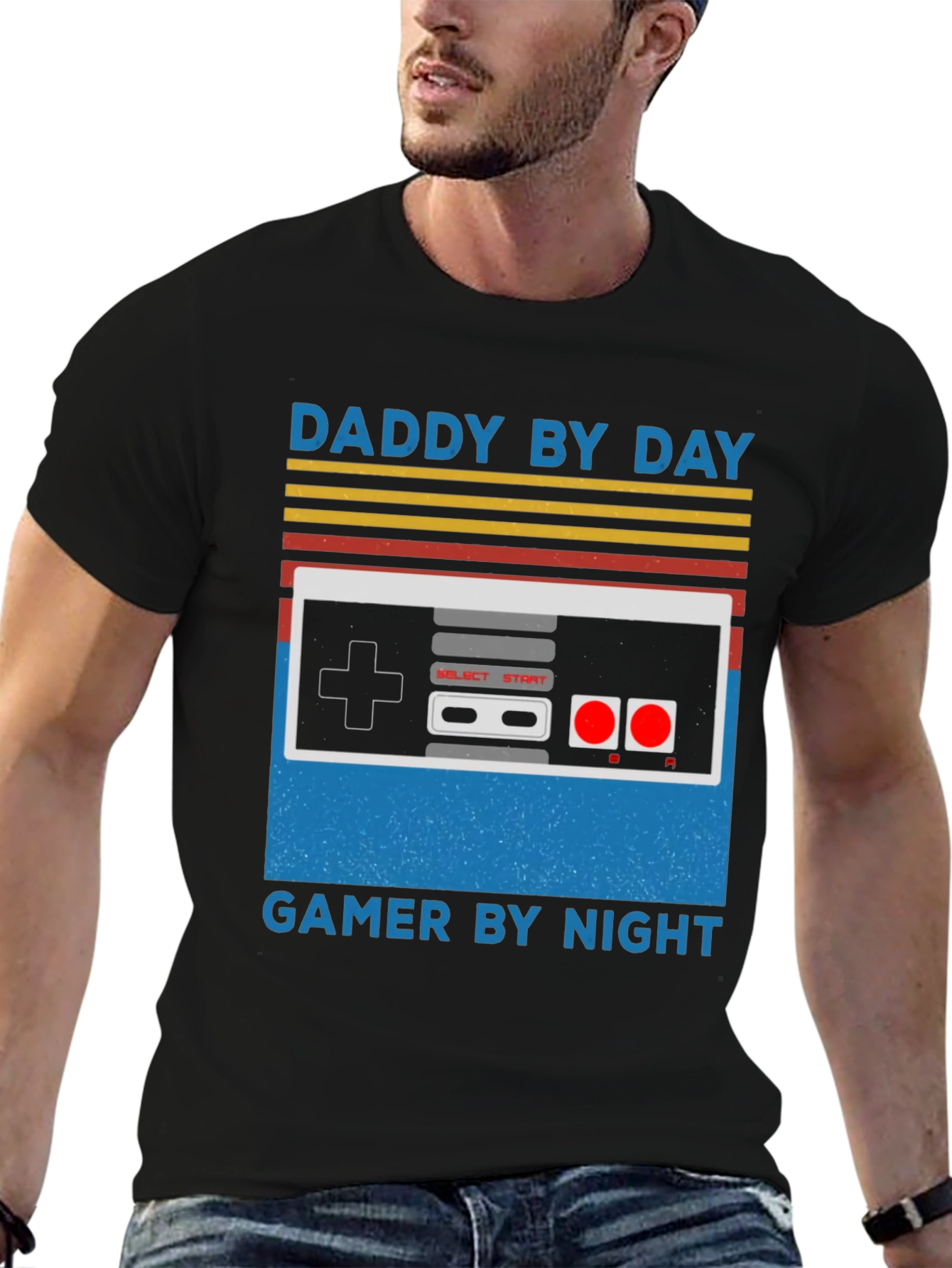 Daddy By Day Gamer By Night Graphic Tee