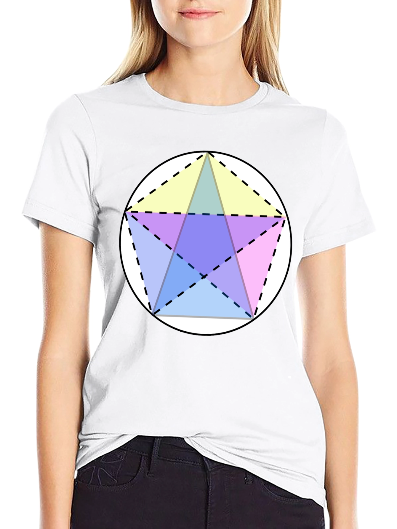 Geometric Star T-Shirt - Black
