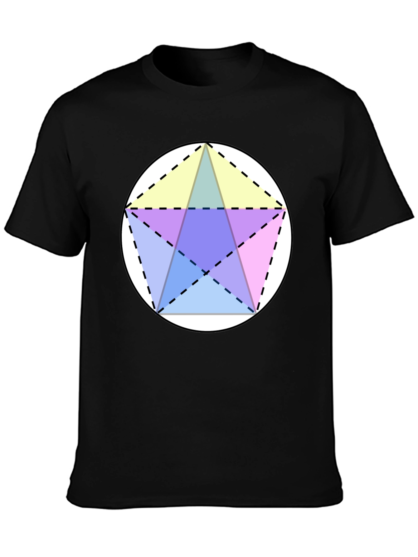 Geometric Star T-Shirt - Black
