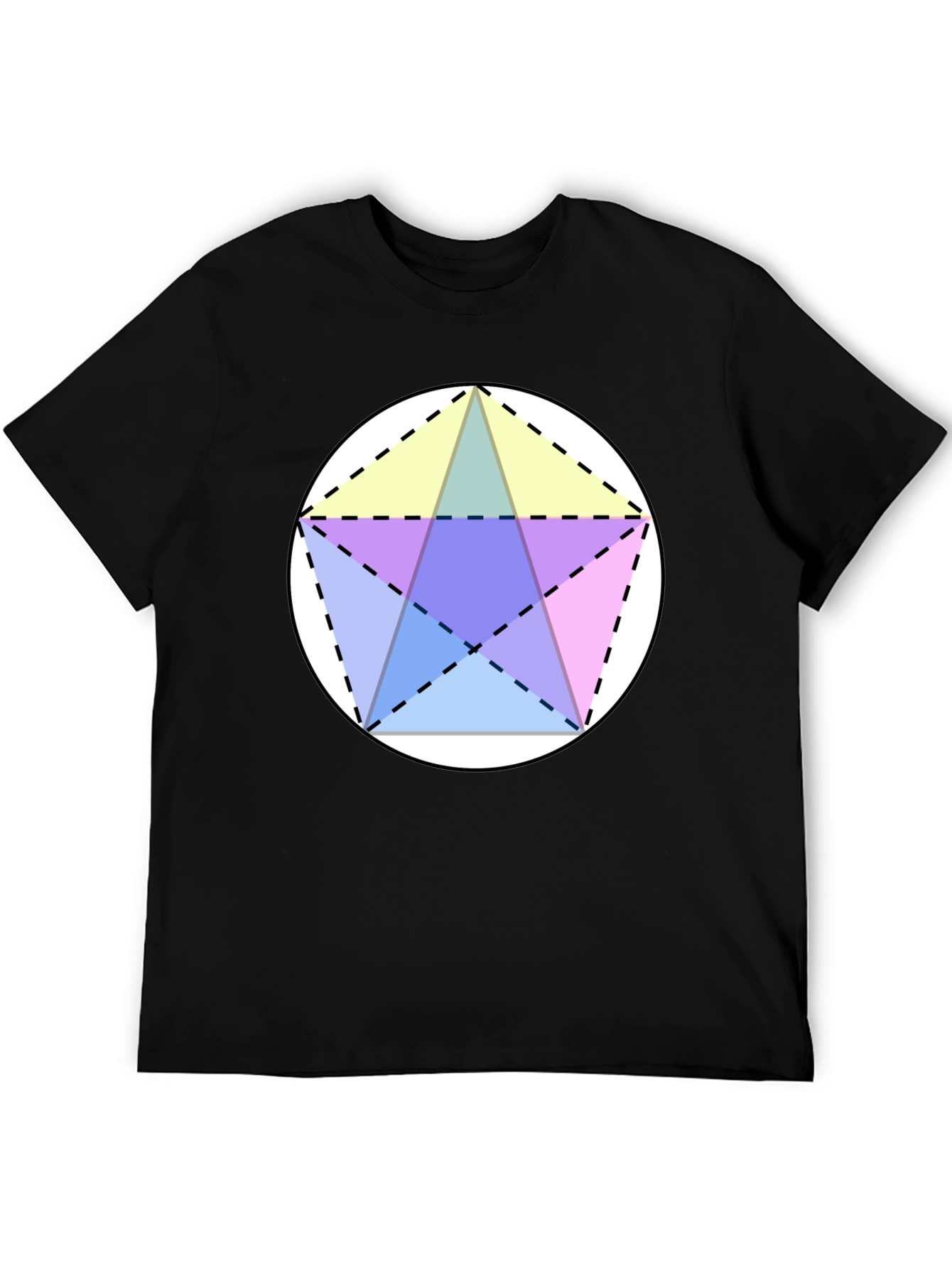 Geometric Star T-Shirt - Black