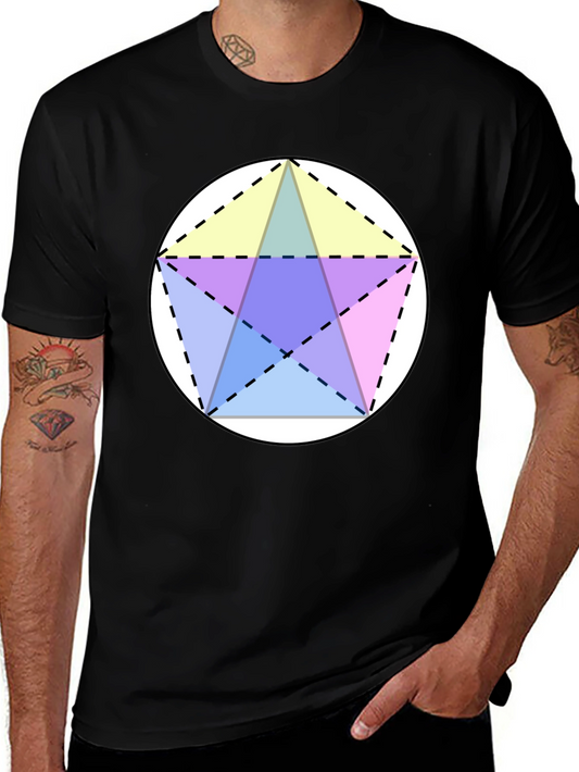 Geometric Star T-Shirt - Black