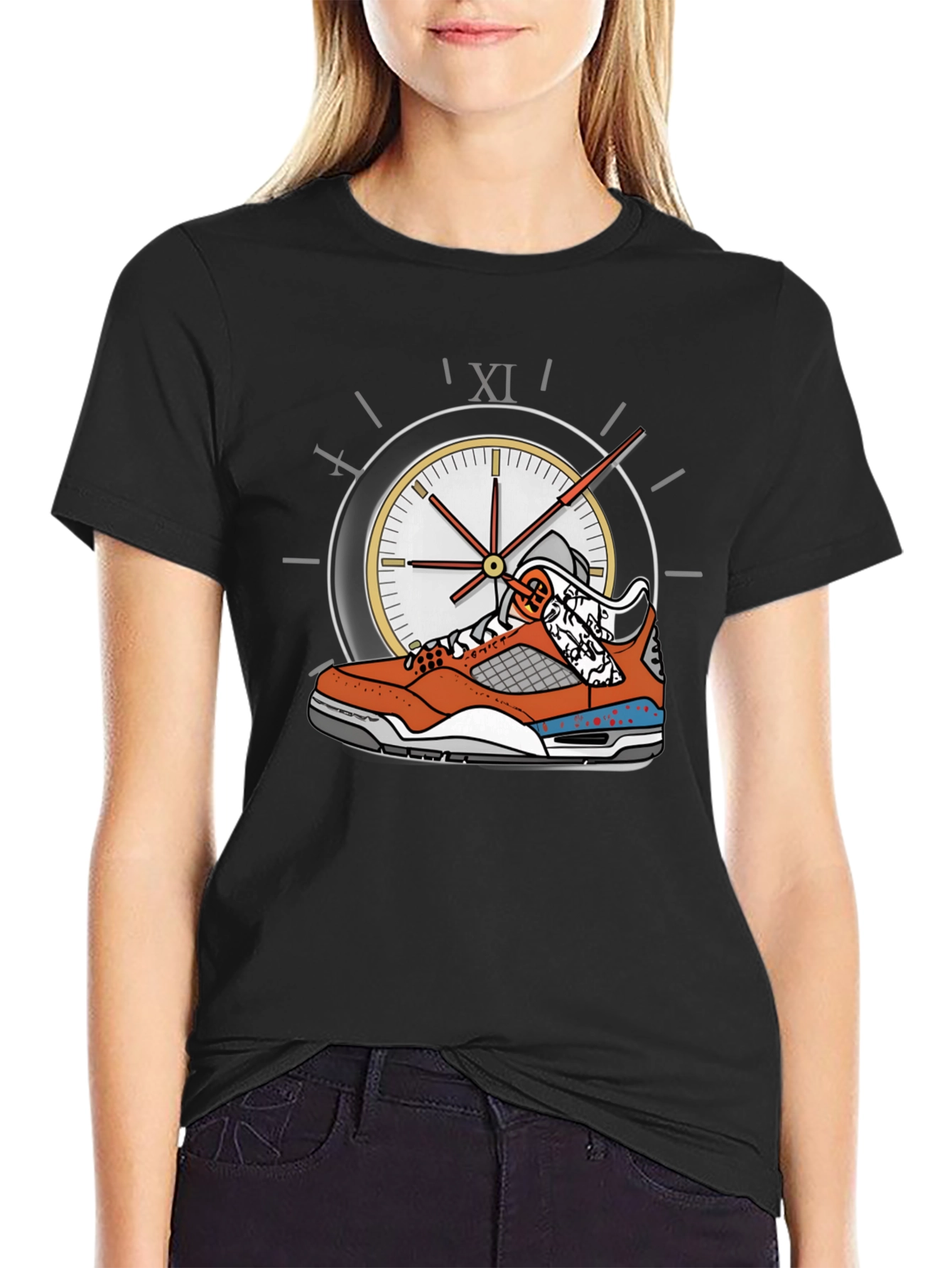 Sneaker Clock Graphic T-Shirt