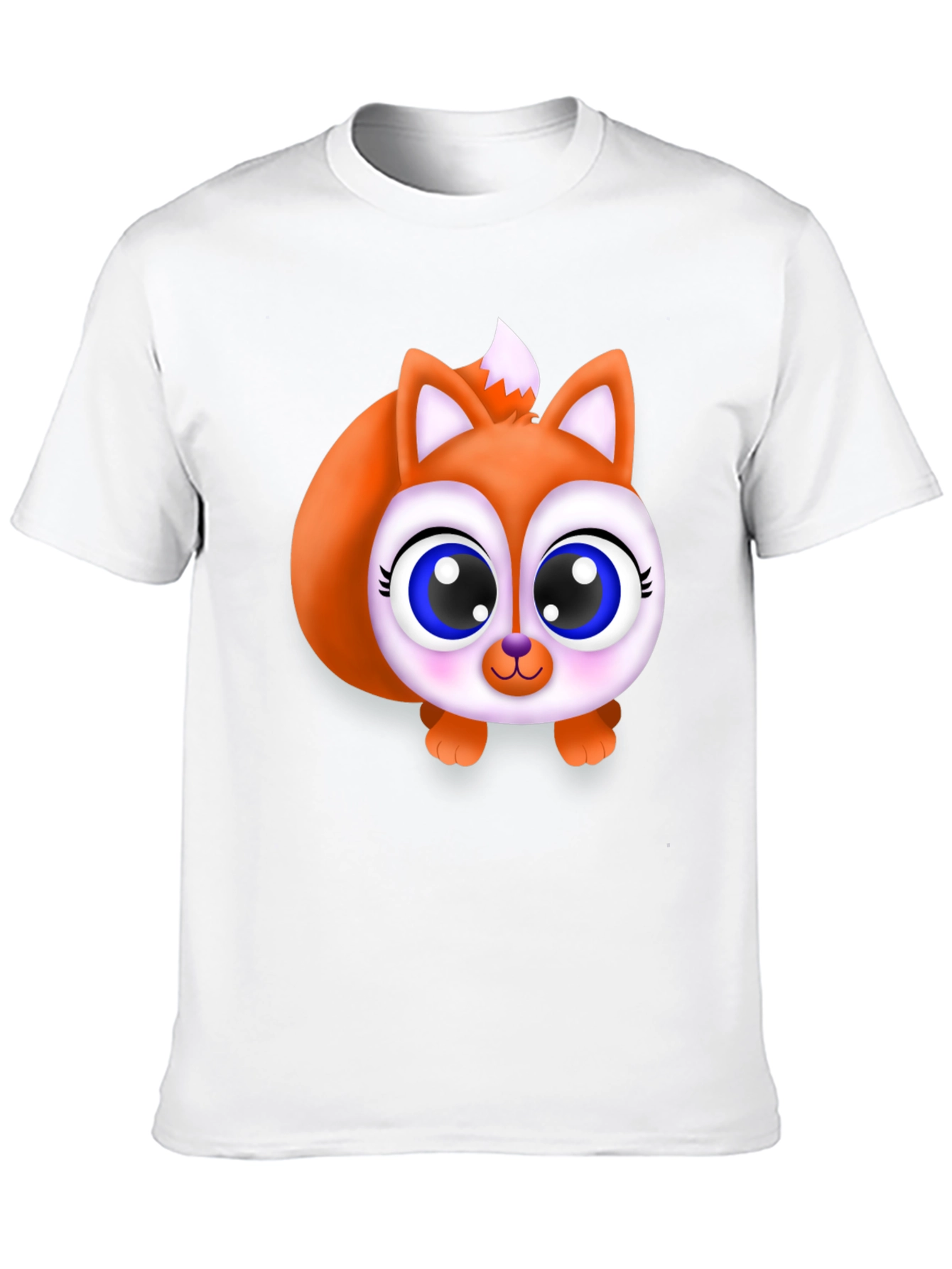Cute Fox Graphic Tee - Black Cotton Blend Shirt