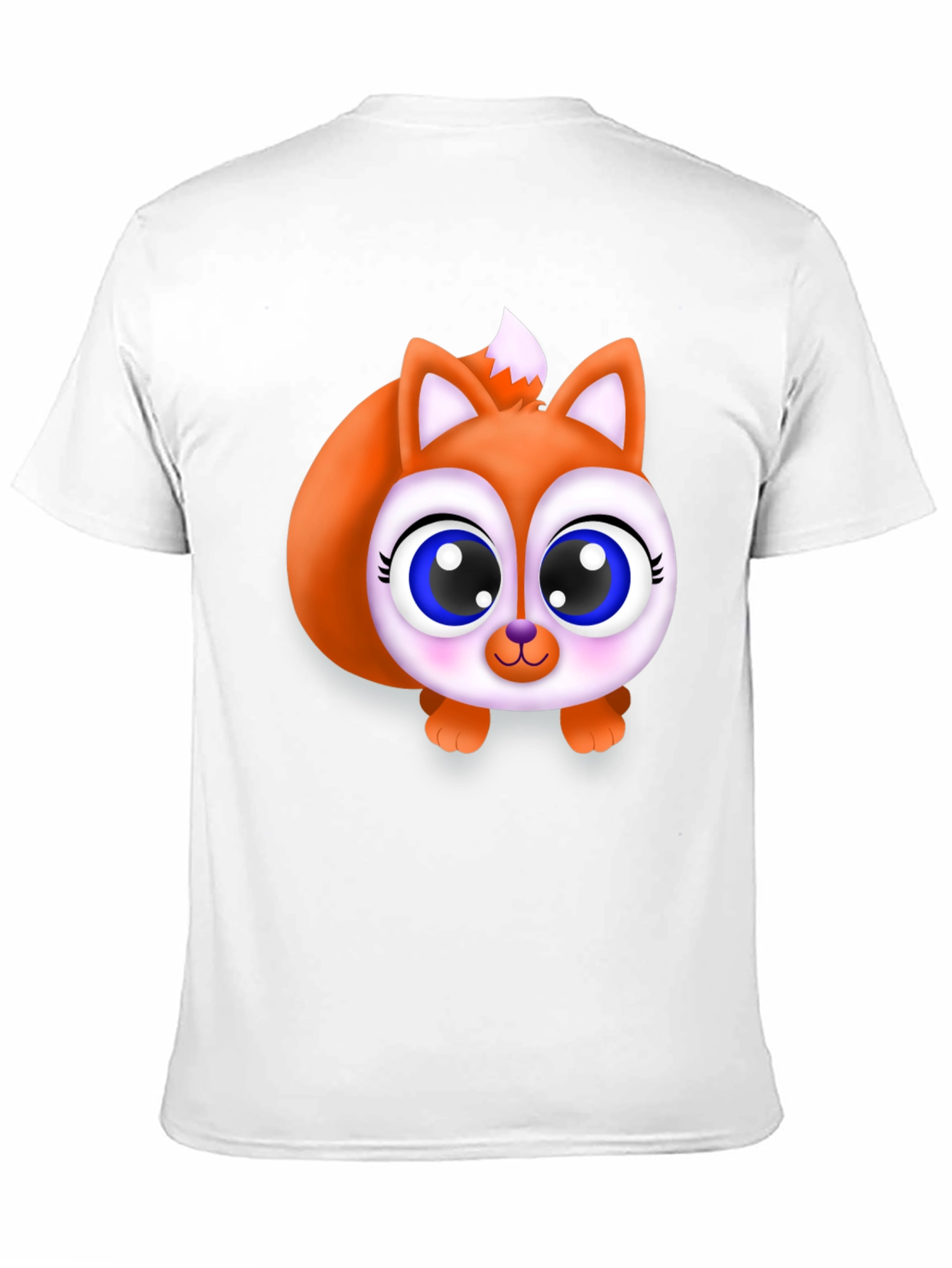 Cute Fox Graphic Tee - Black Cotton Blend Shirt