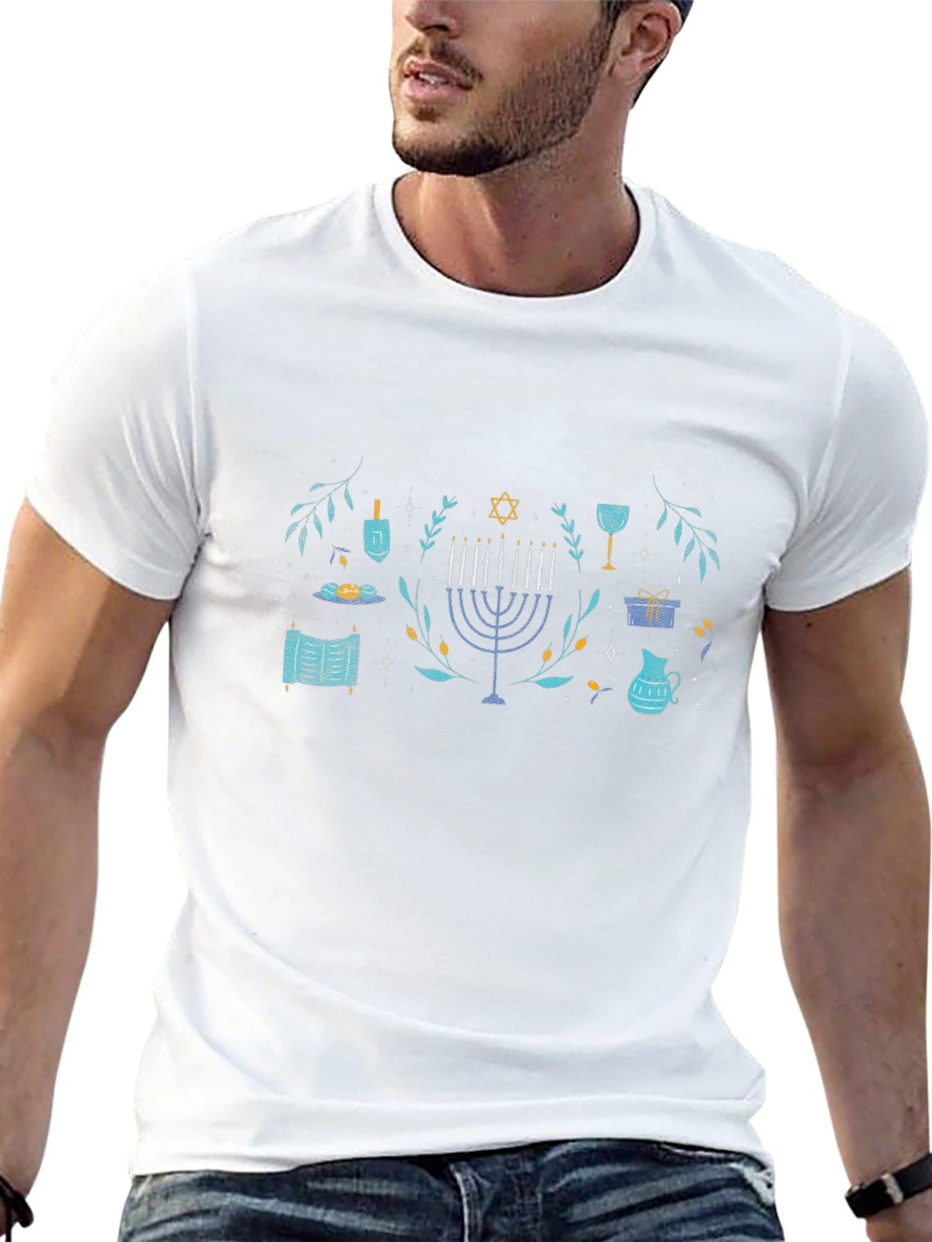 Hanukkah Celebration T-Shirt - Festive Holiday Design