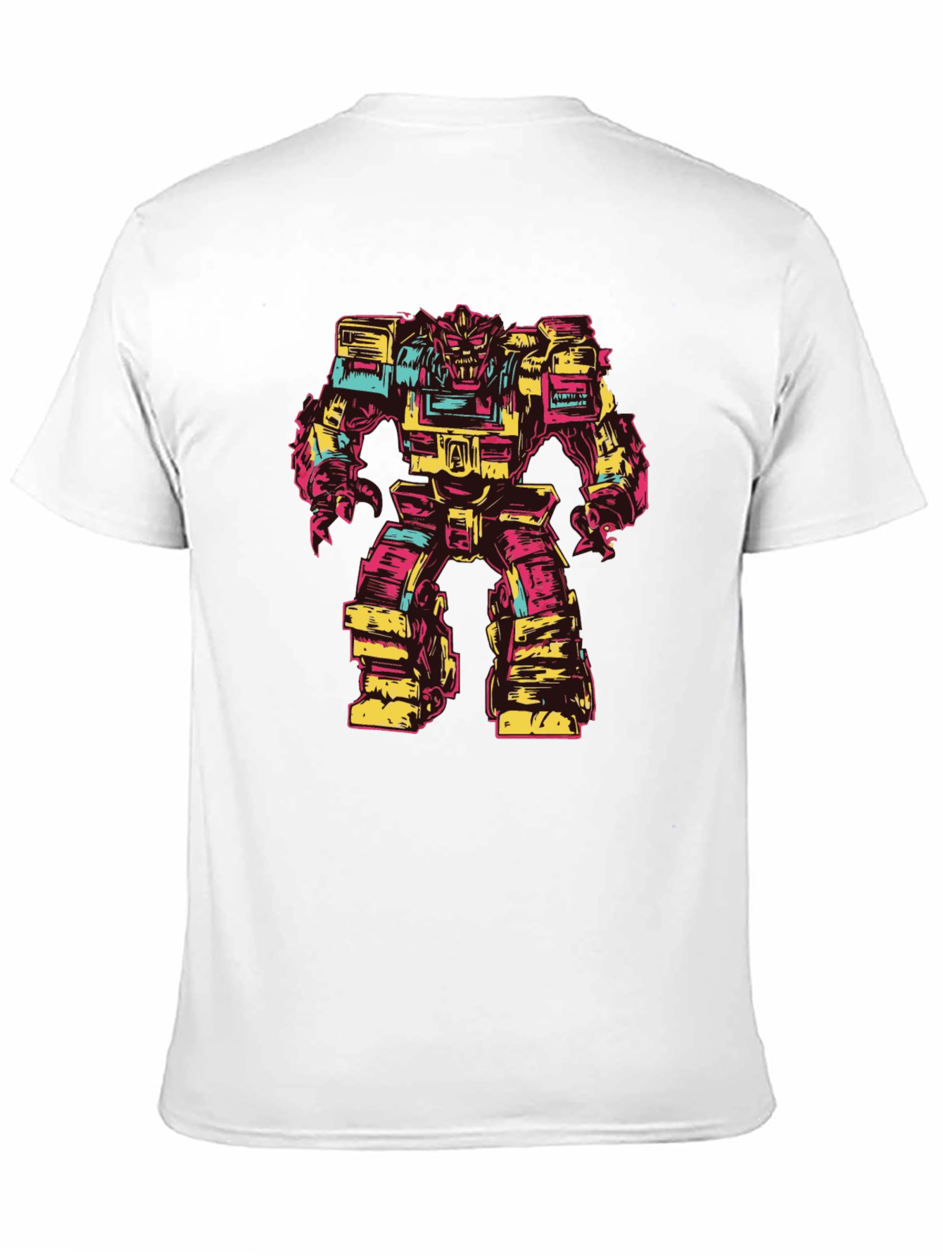 Retro Robot Graphic Tee - Bold Black T-Shirt