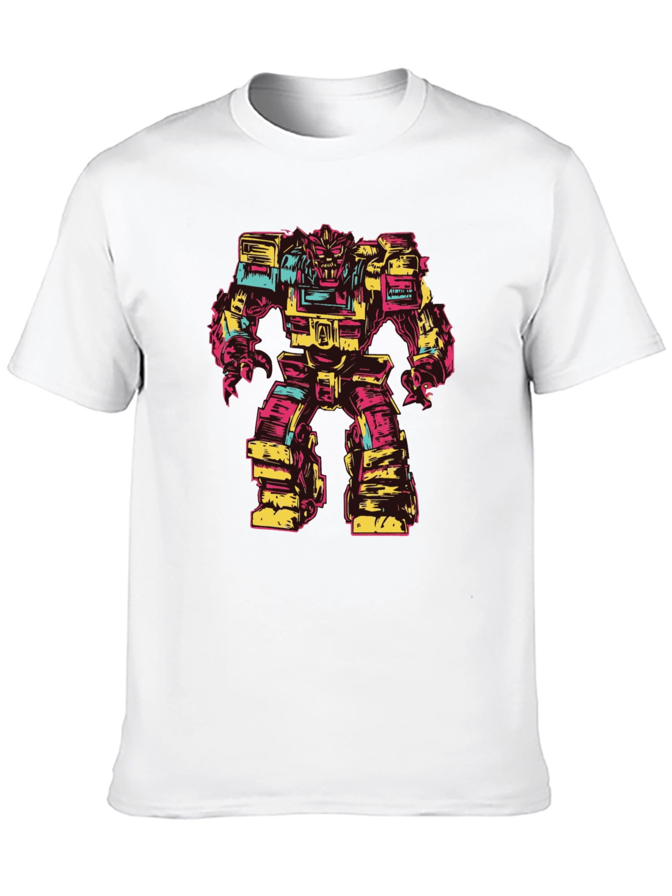 Retro Robot Graphic Tee - Bold Black T-Shirt