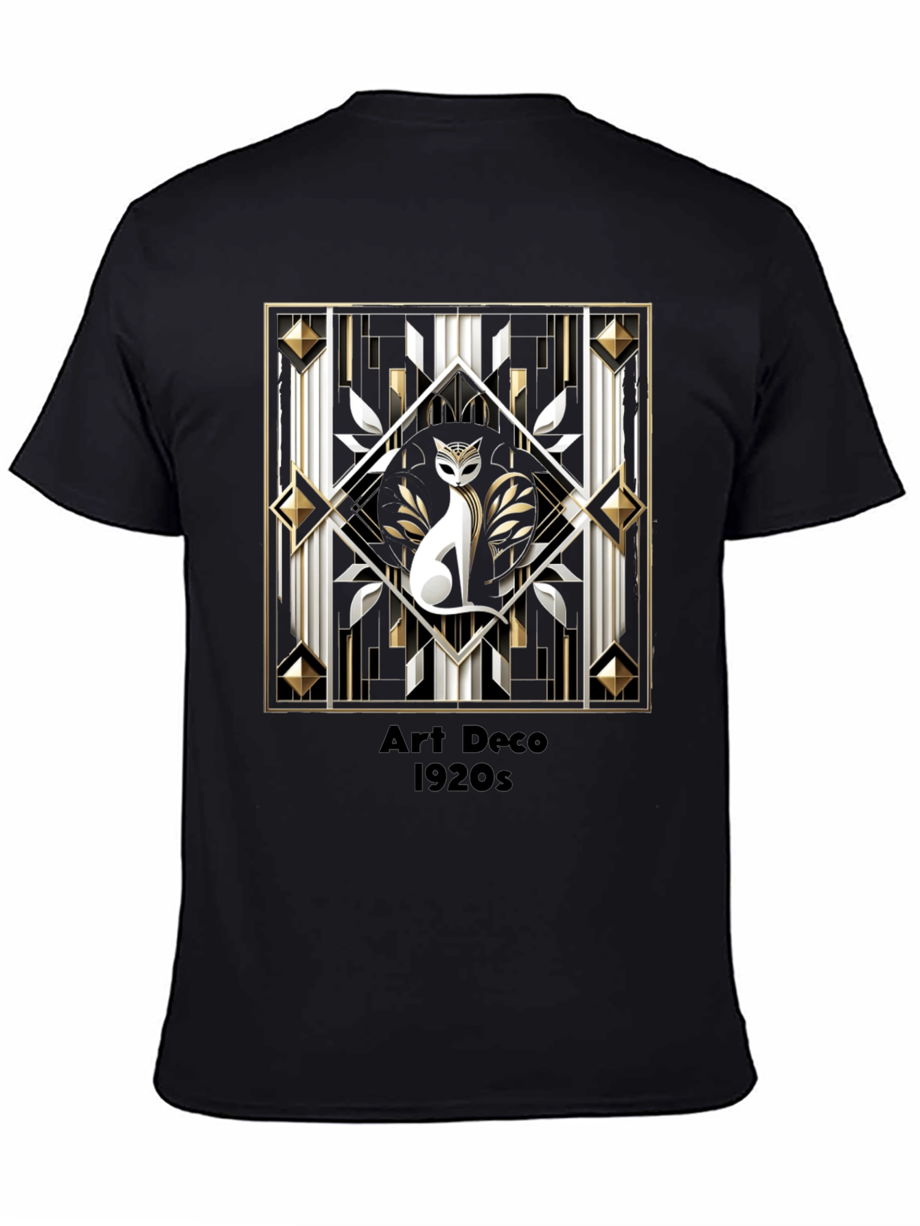 Art Deco Cat 1920s Graphic T-Shirt