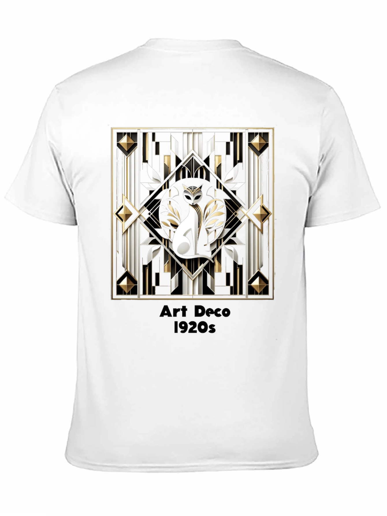 Art Deco Cat 1920s Graphic T-Shirt