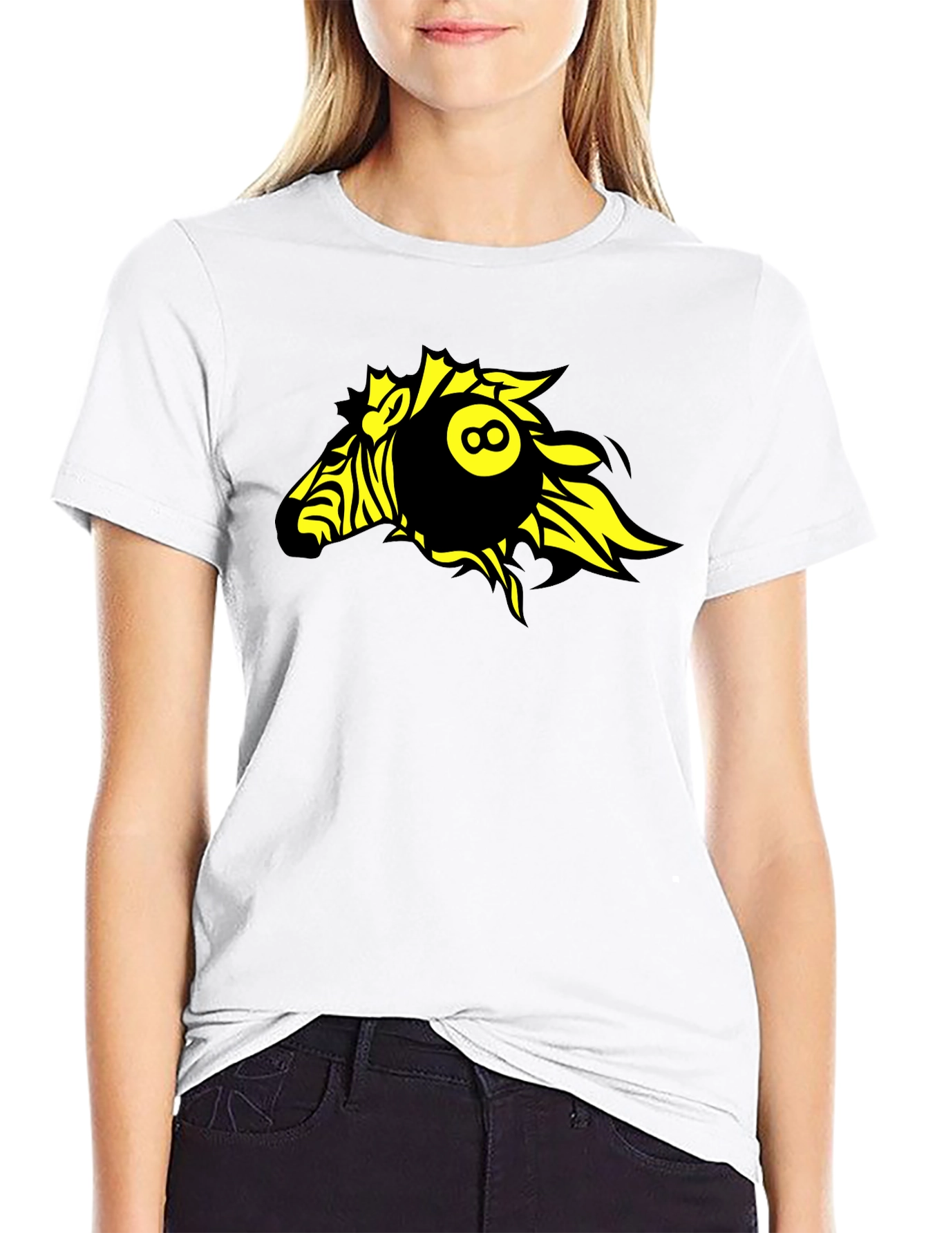 Zebra 8-Ball Graphic T-Shirt - Bold Design