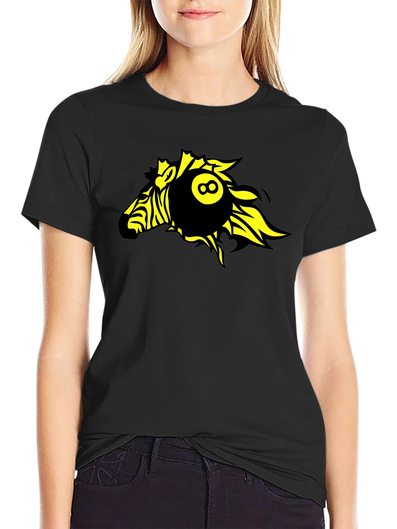 Zebra 8-Ball Graphic T-Shirt - Bold Design