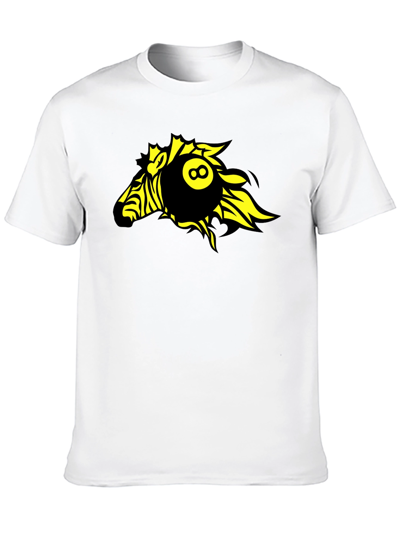 Zebra 8-Ball Graphic T-Shirt - Bold Design
