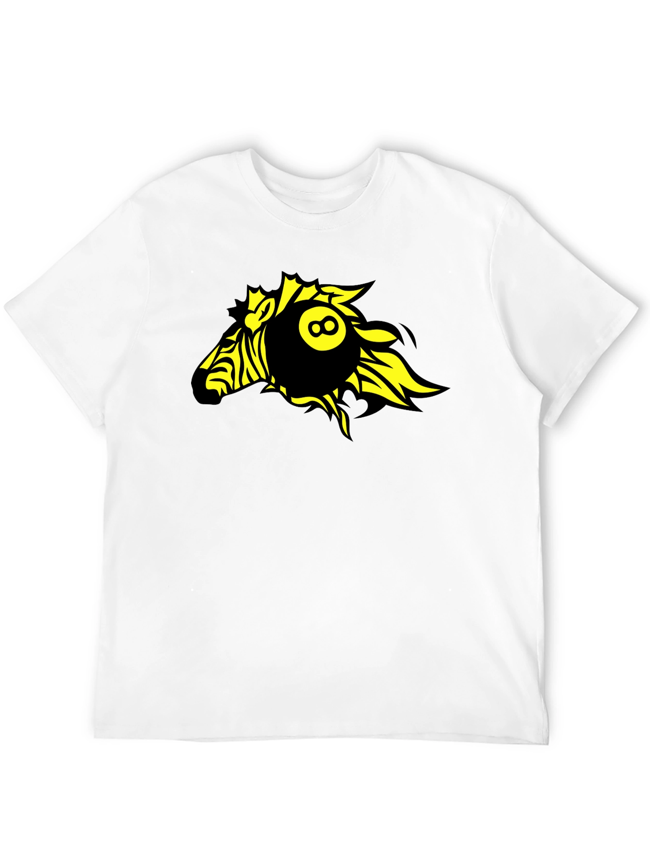 Zebra 8-Ball Graphic T-Shirt - Bold Design