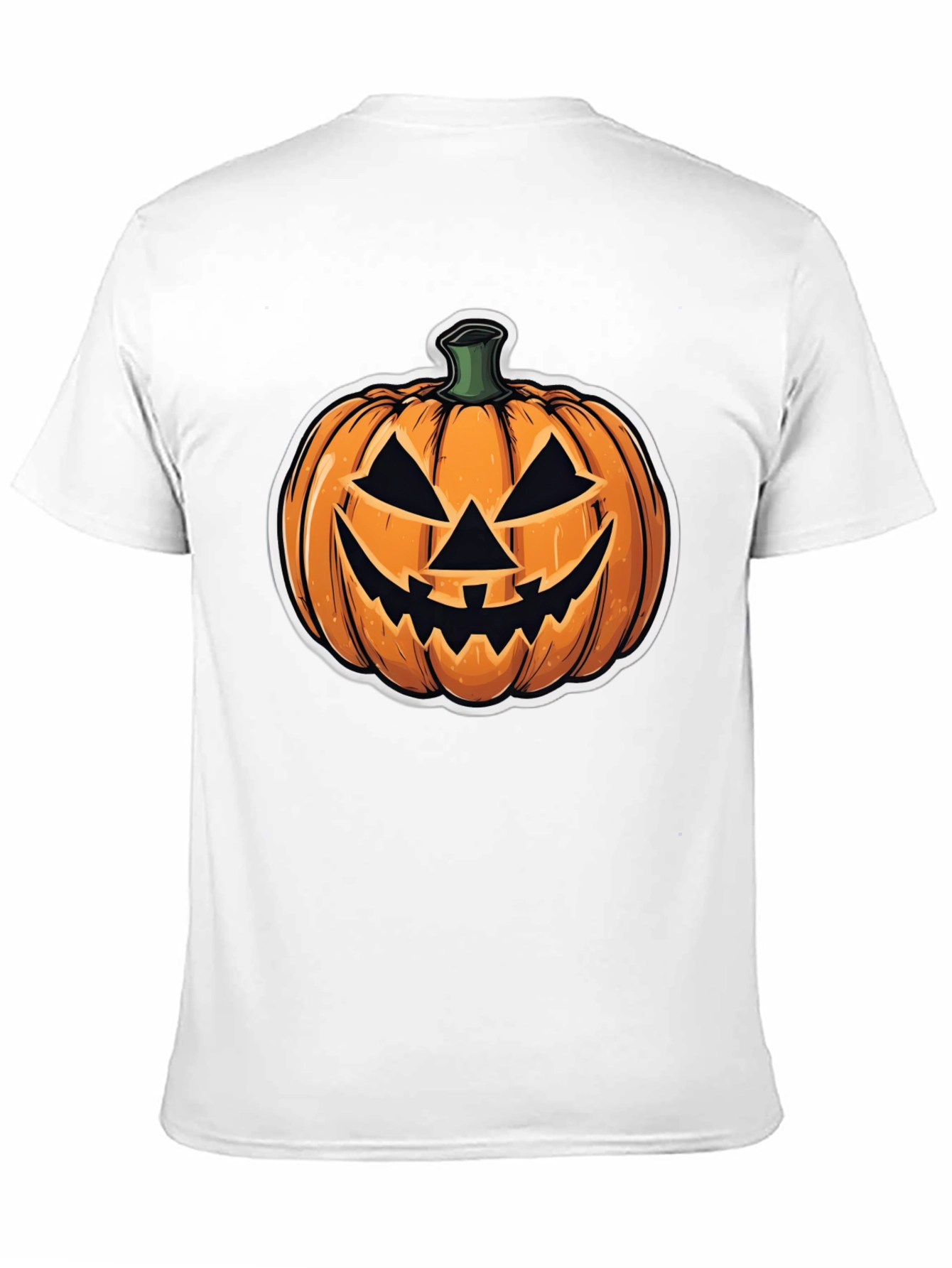 Halloween Pumpkin Face Black T-Shirt