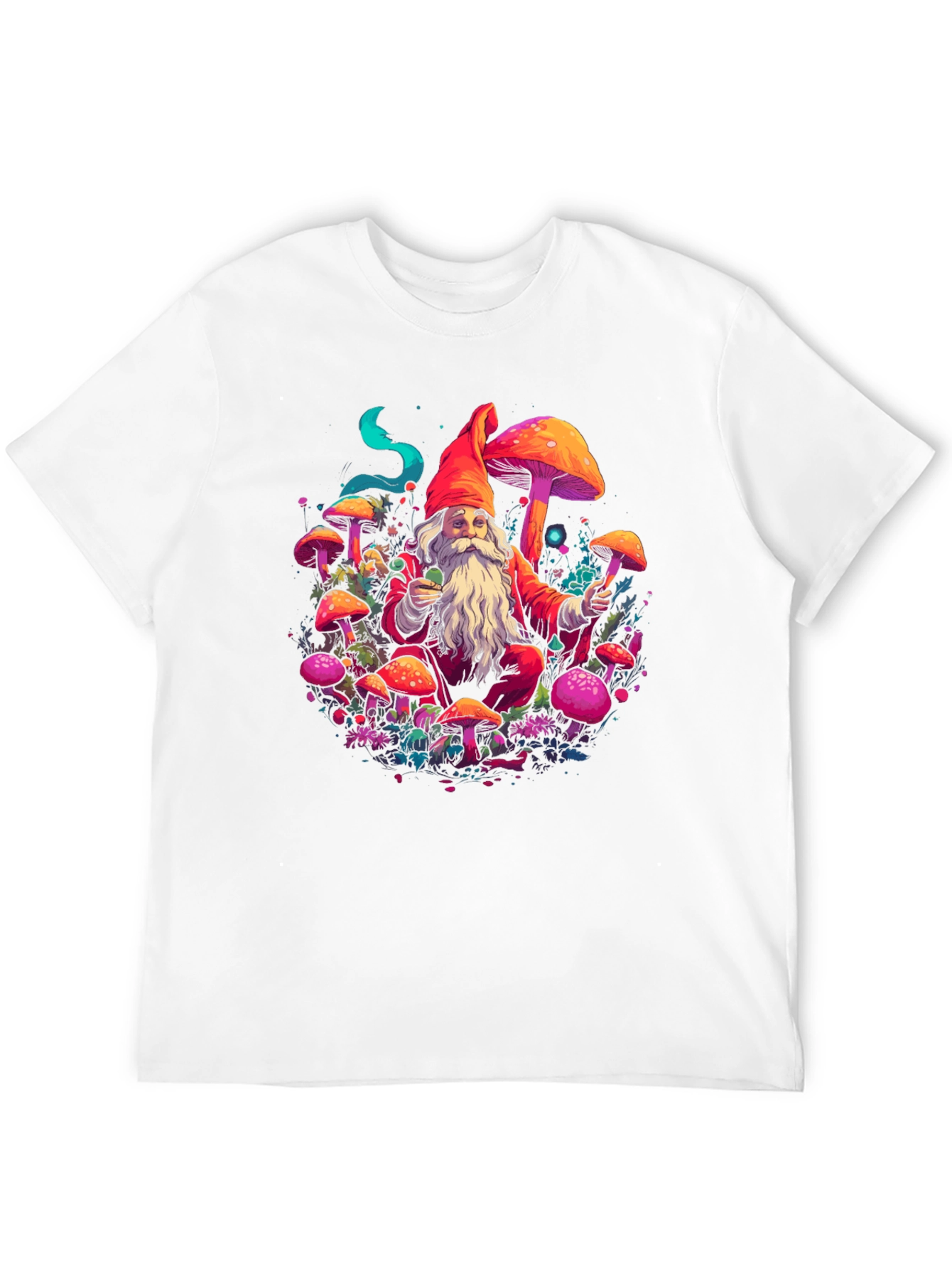 Mushroom Gnome Graphic Tee - Funky Design