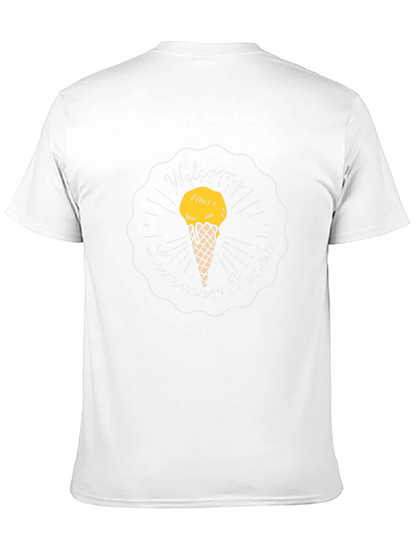 Welcome Summer Beach Black T-Shirt