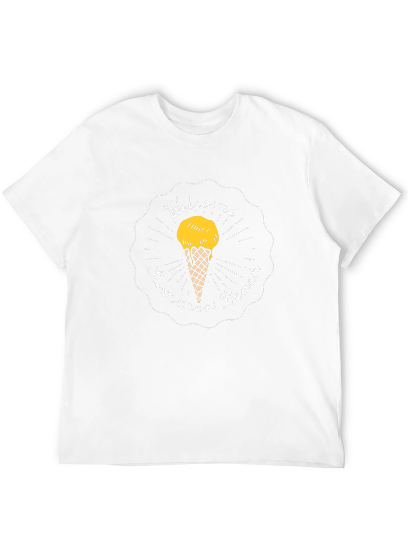 Welcome Summer Beach Black T-Shirt