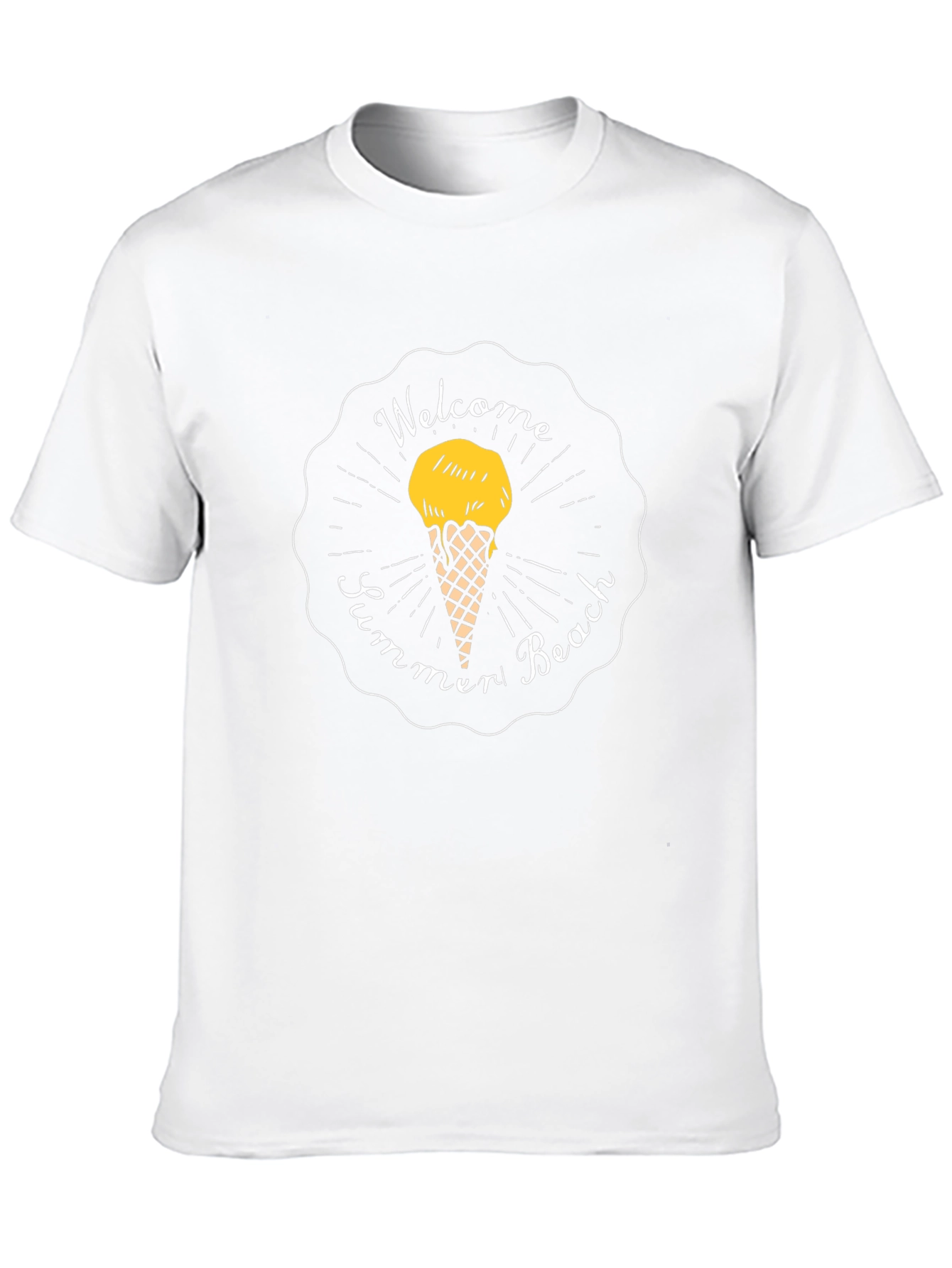 Welcome Summer Beach Black T-Shirt
