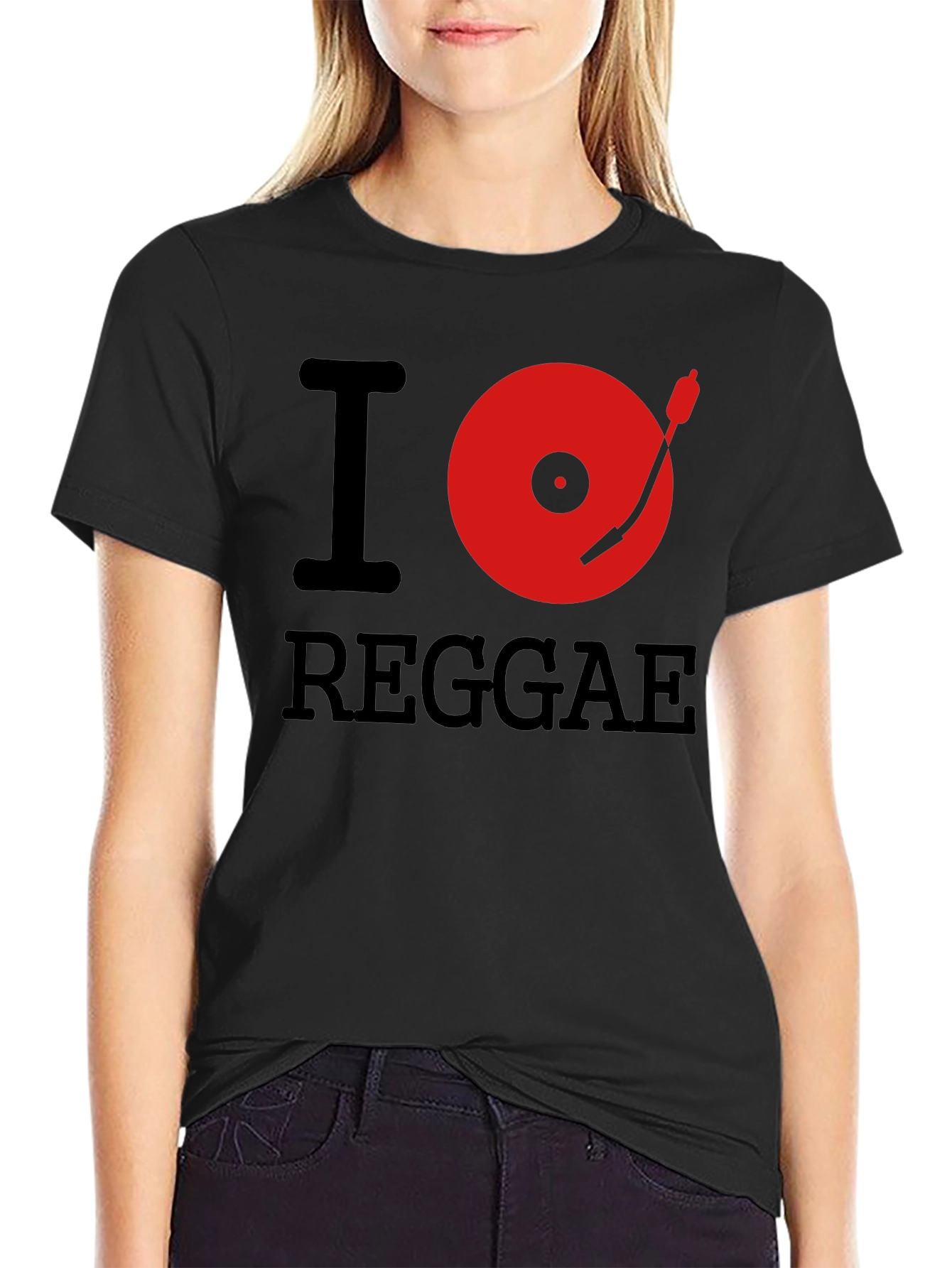 I Heart Reggae Black Graphic Tee