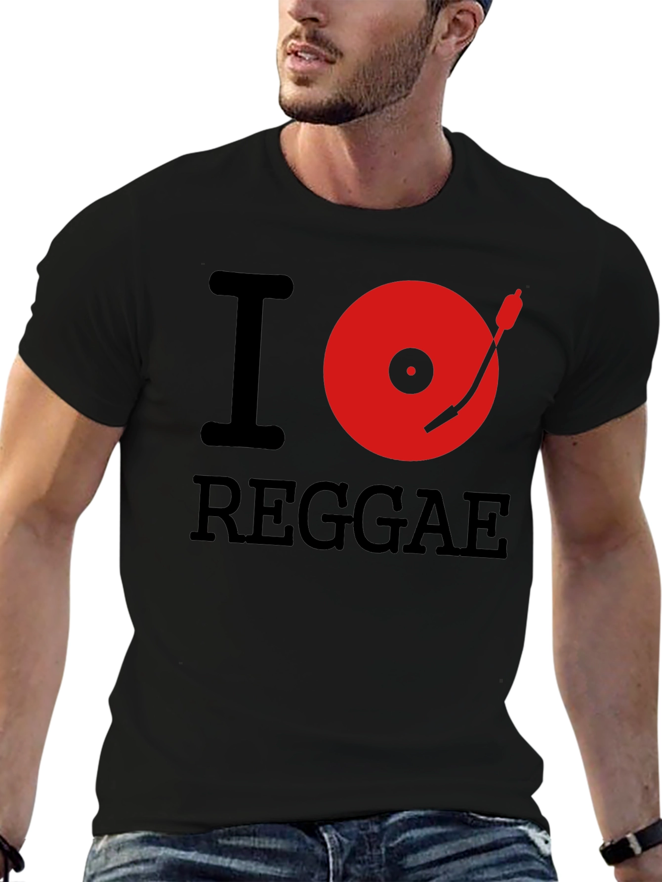 I Heart Reggae Black Graphic Tee