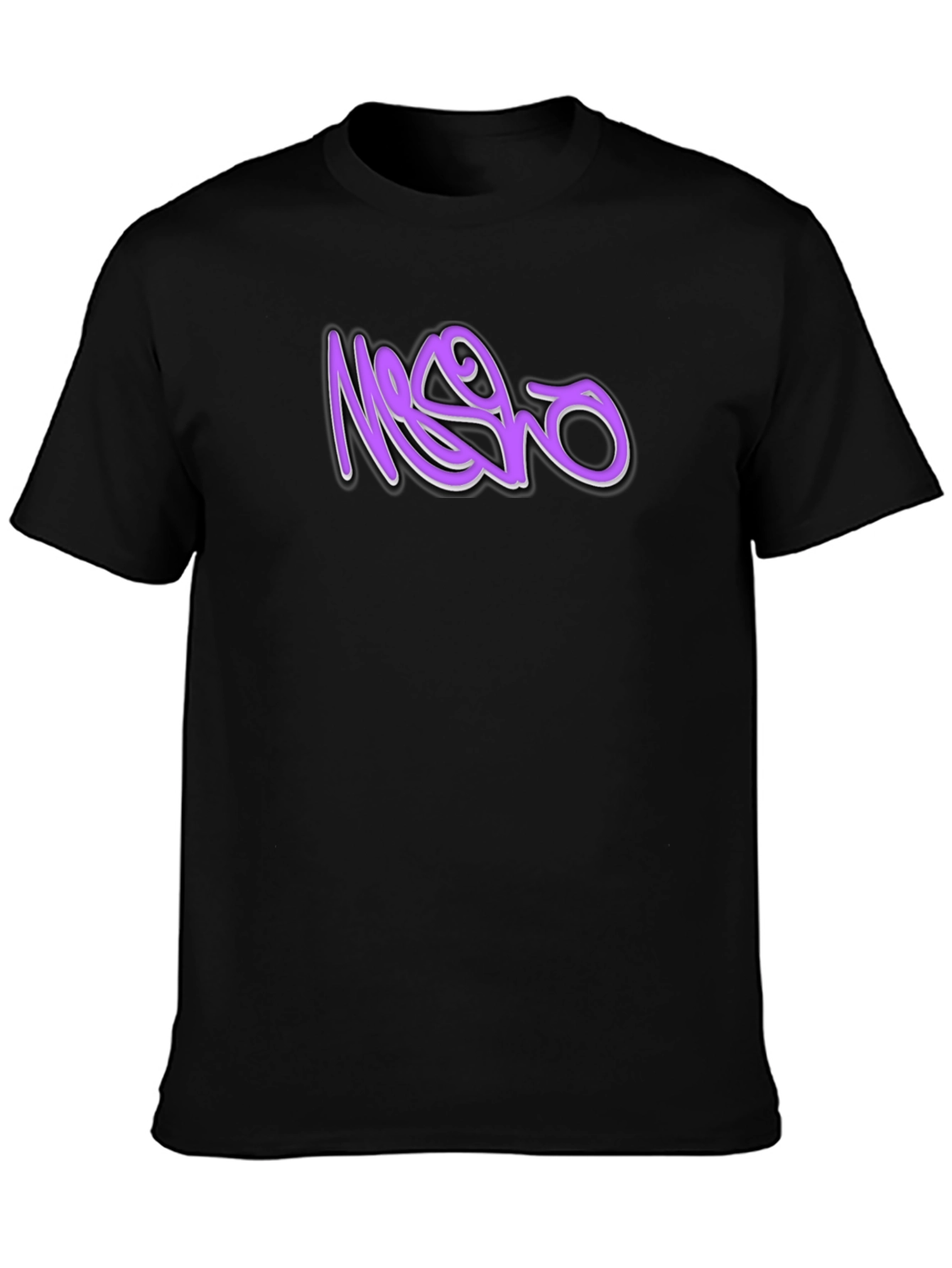 Black T-Shirt with Graffiti Style Graphic