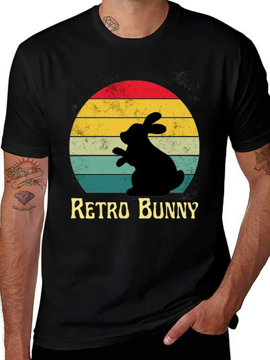 Retro Bunny Graphic T-Shirt - Vintage Style Tee