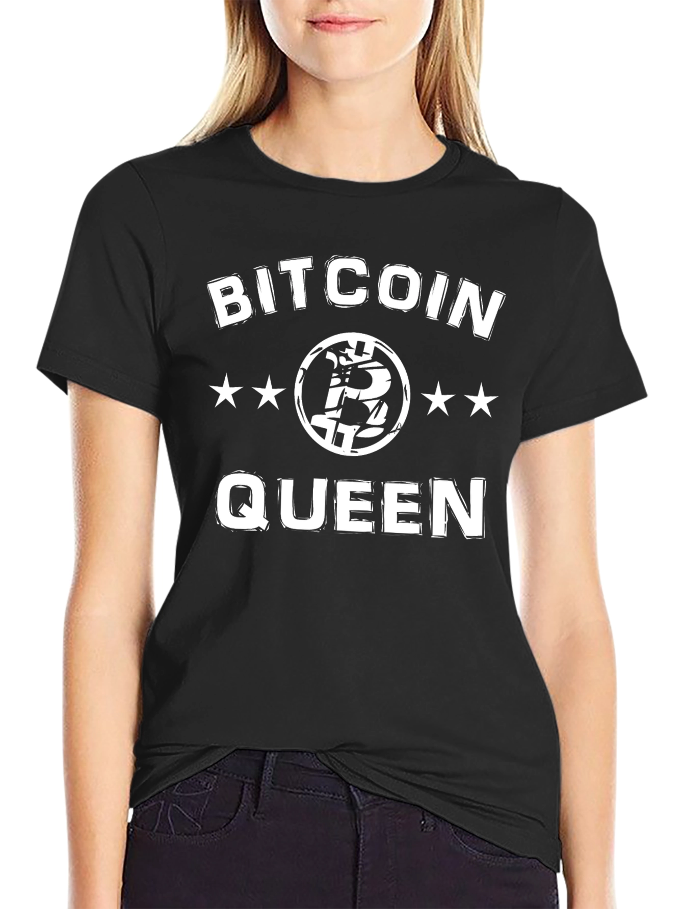 Bitcoin Queen Graphic T-Shirt - Crypto Fan Apparel