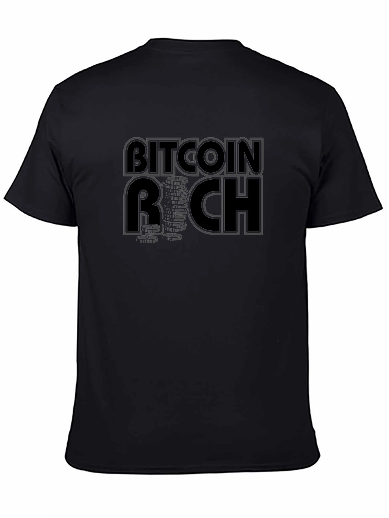 Bitcoin Rich Graphic T-Shirt - Crypto Investor Tee