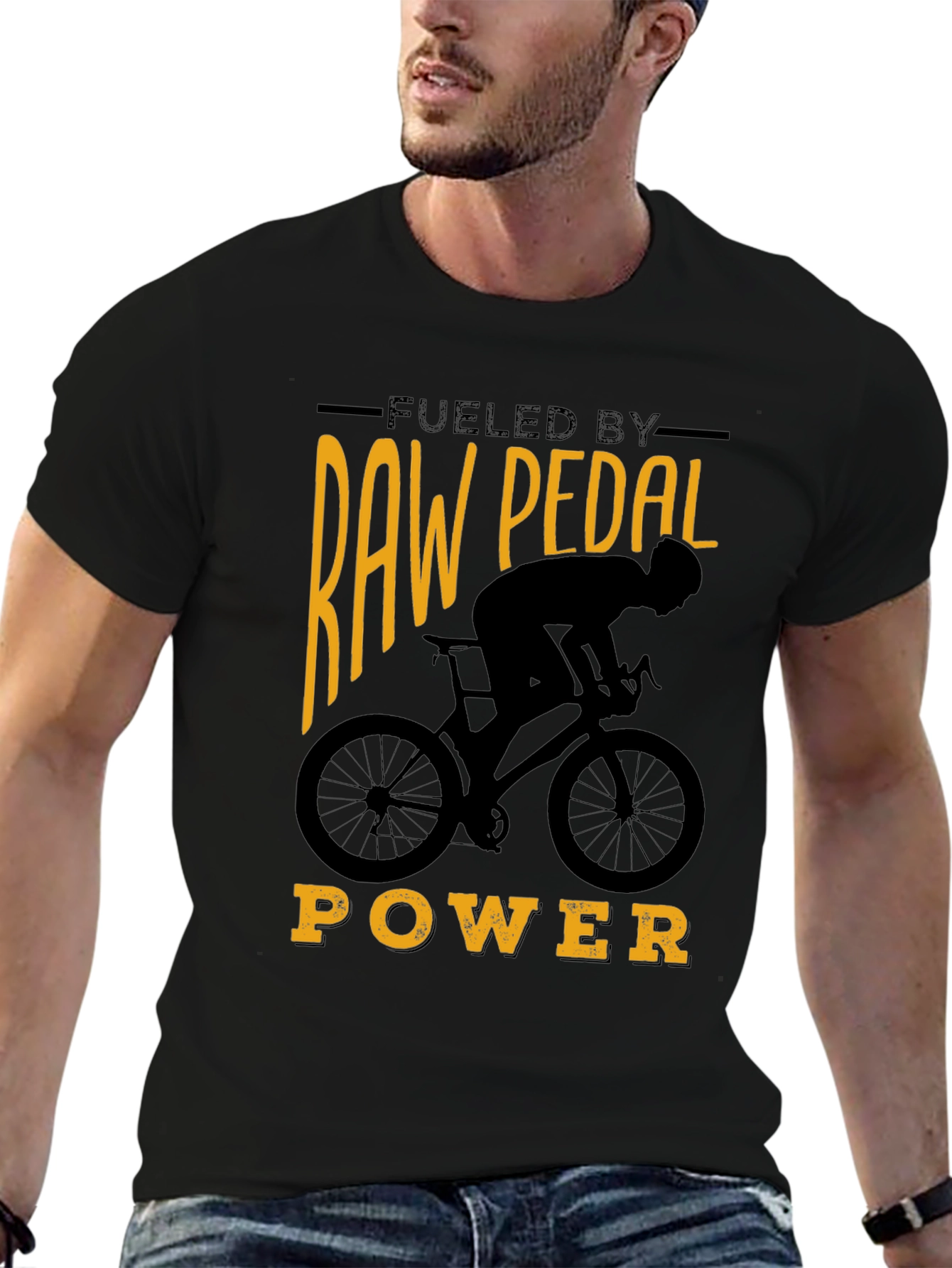 Raw Pedal Power Cycling T-Shirt - Black