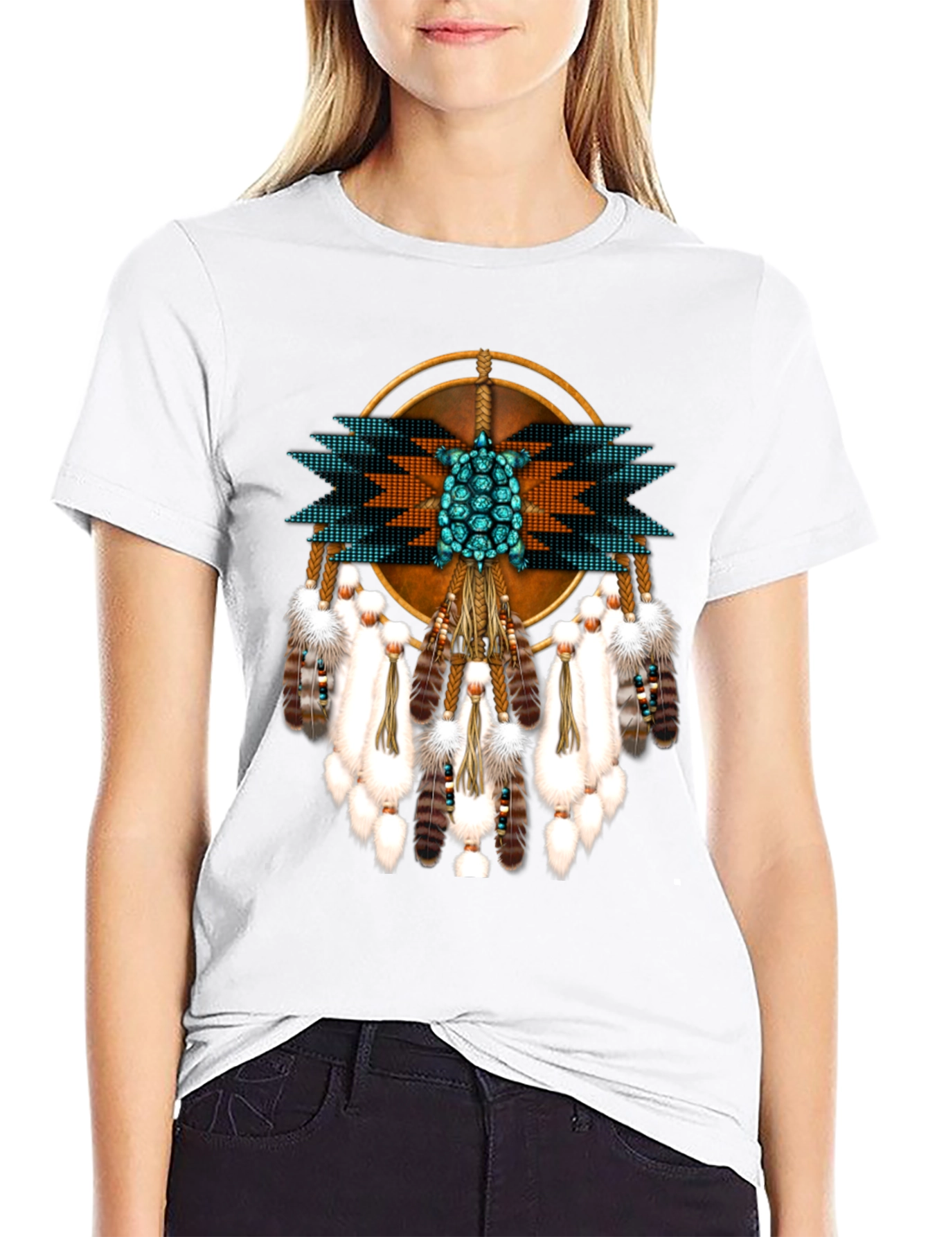 Native American Turtle Dreamcatcher Graphic Tee