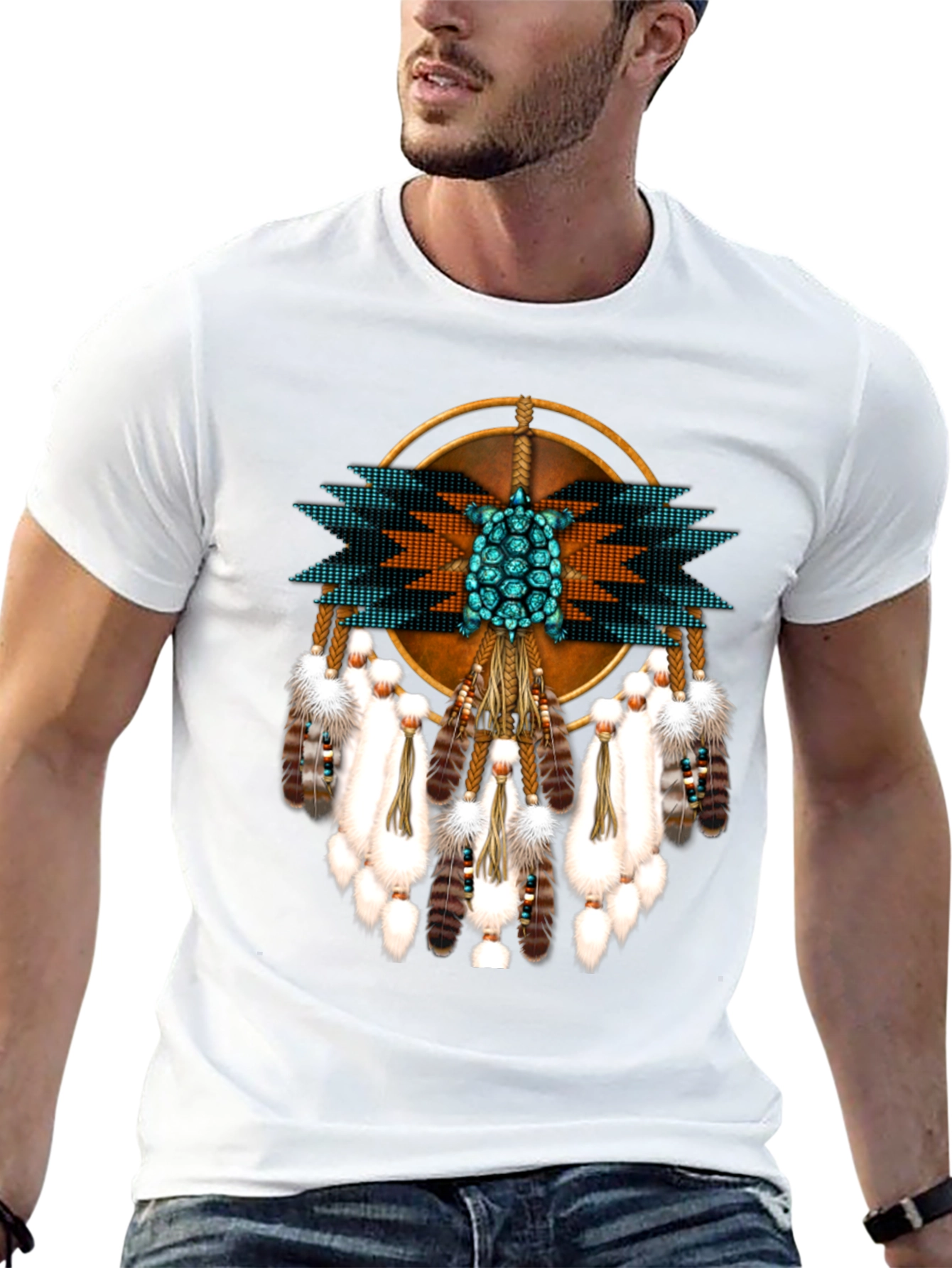 Native American Turtle Dreamcatcher Graphic Tee