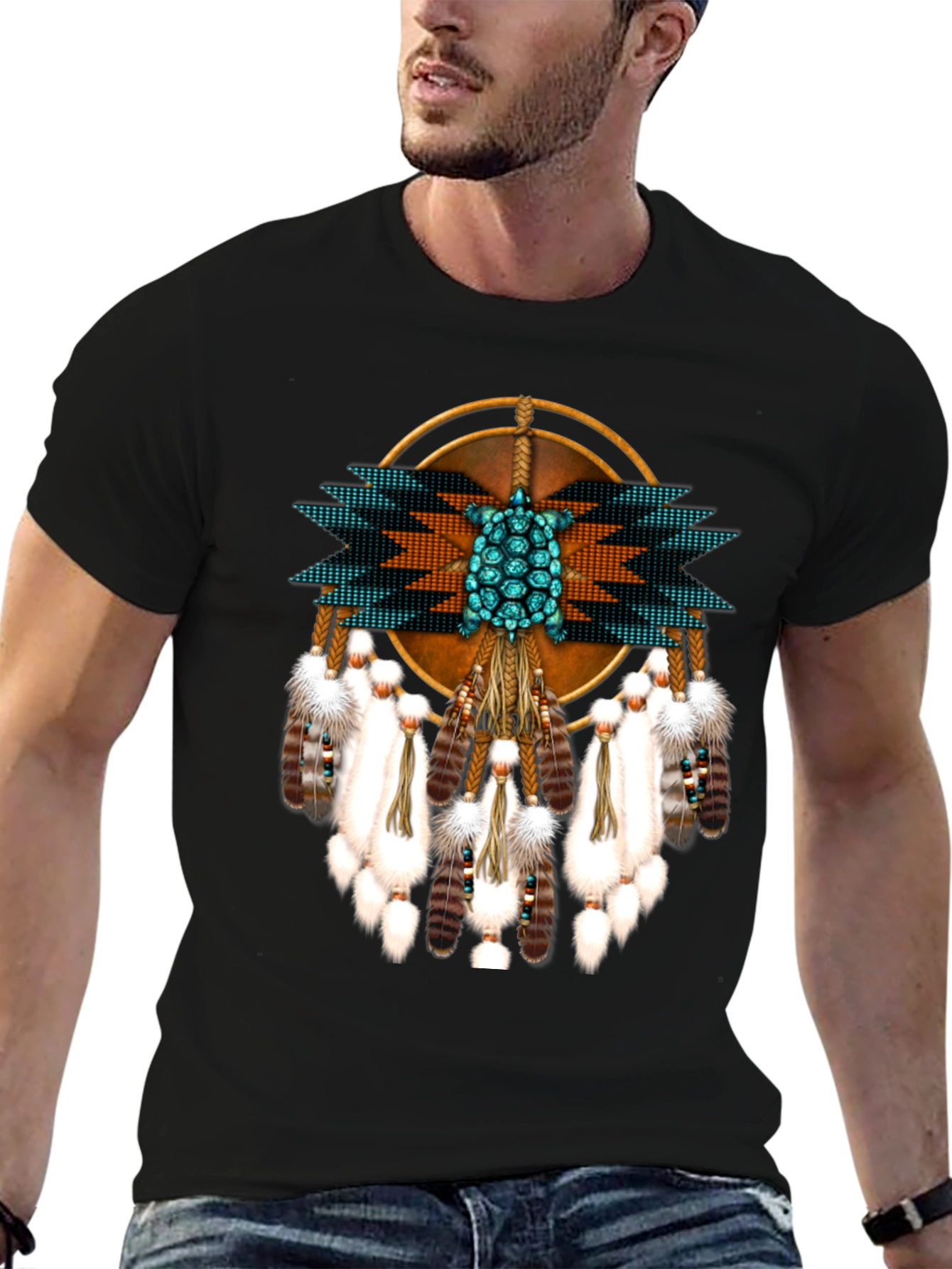 Native American Turtle Dreamcatcher Graphic Tee