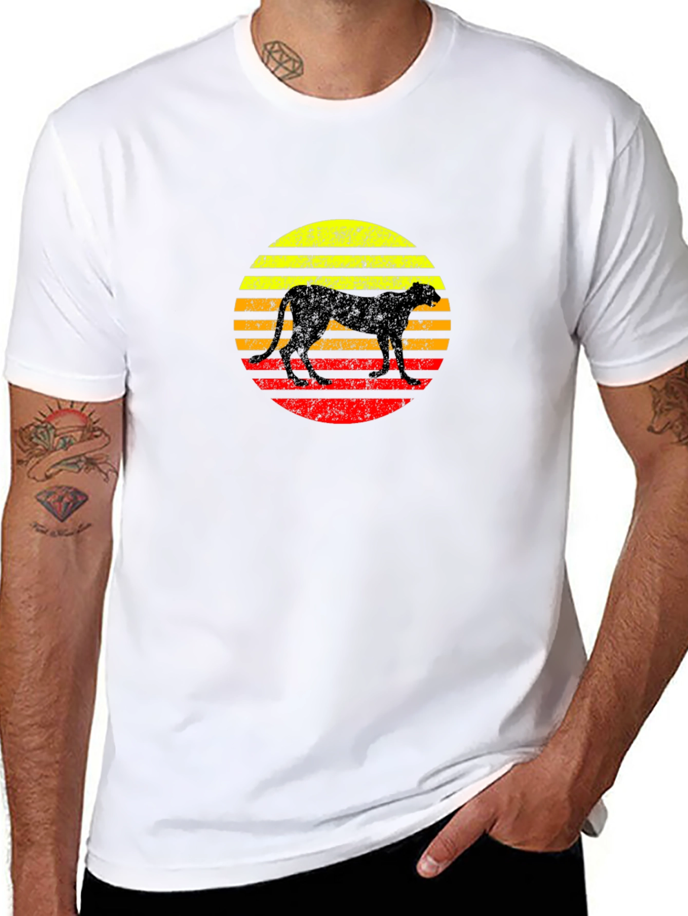Retro Cheetah Graphic T-Shirt