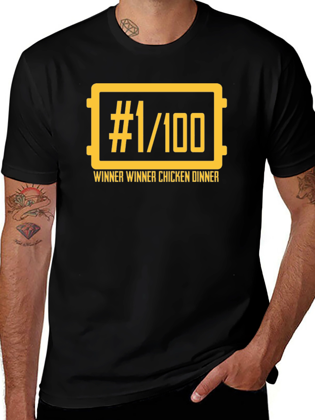 Winner Winner Chicken Dinner T-Shirt - Black Gaming Tee