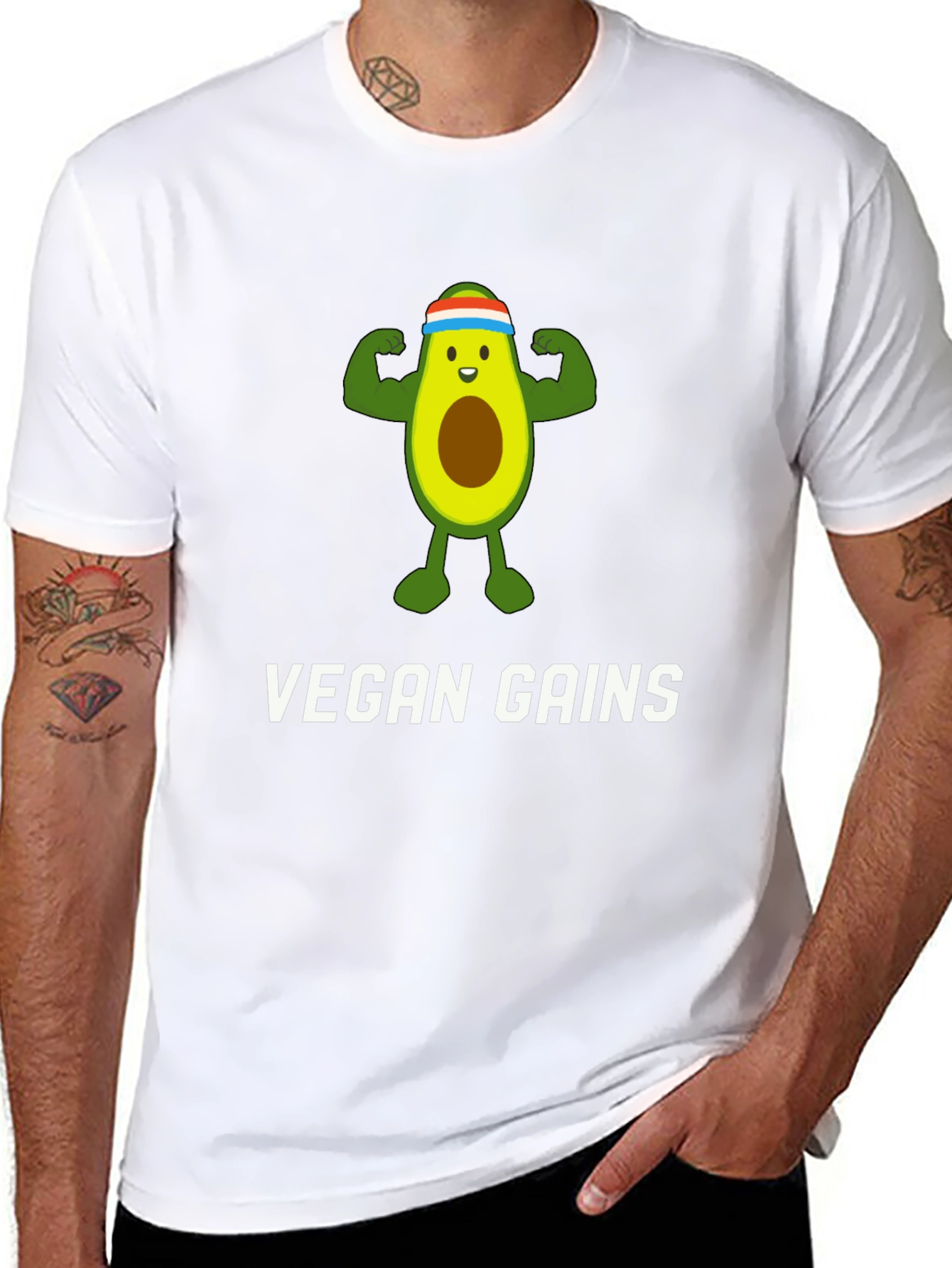 Vegan Gains Avocado T-Shirt