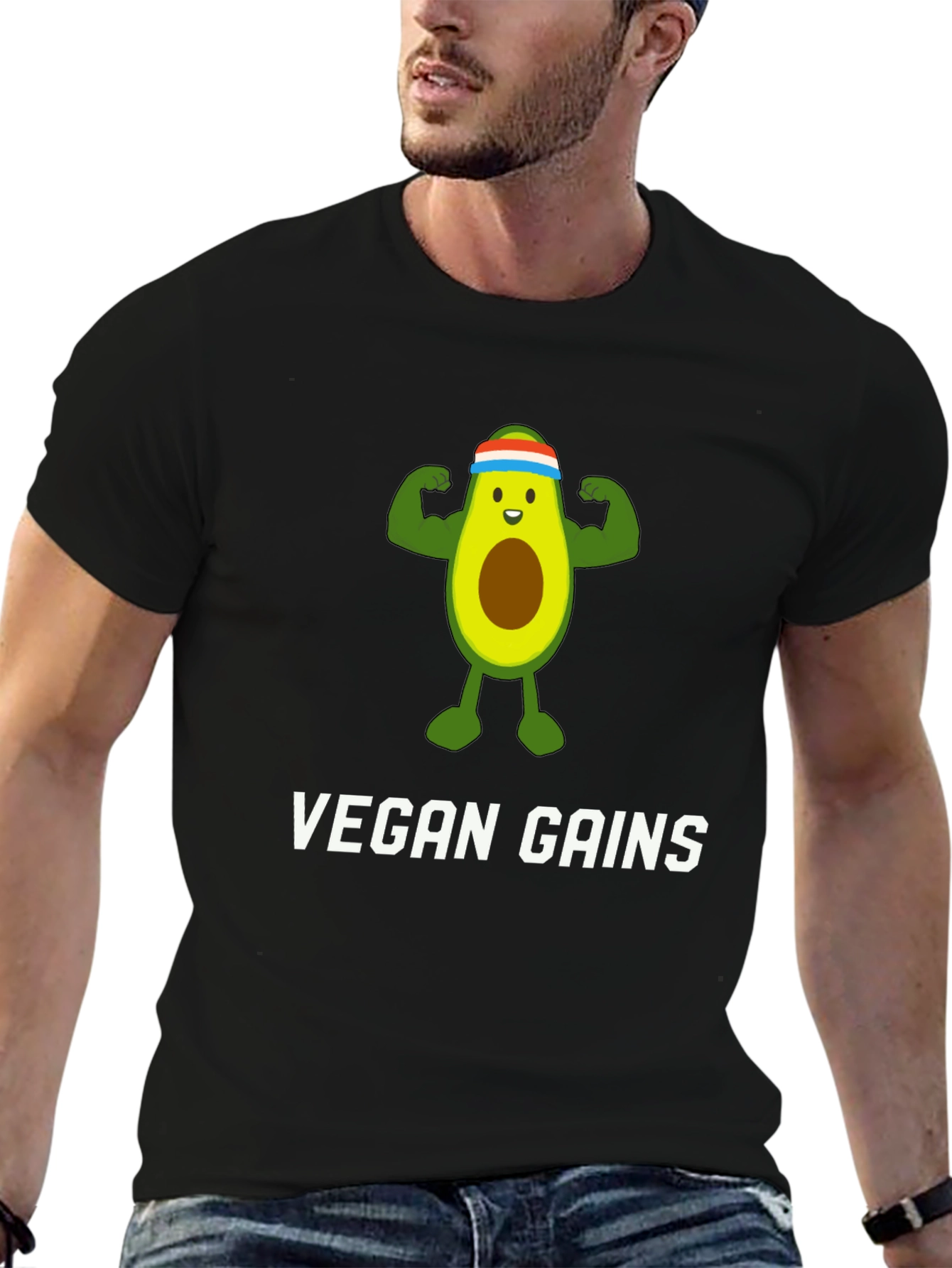 Vegan Gains Avocado T-Shirt