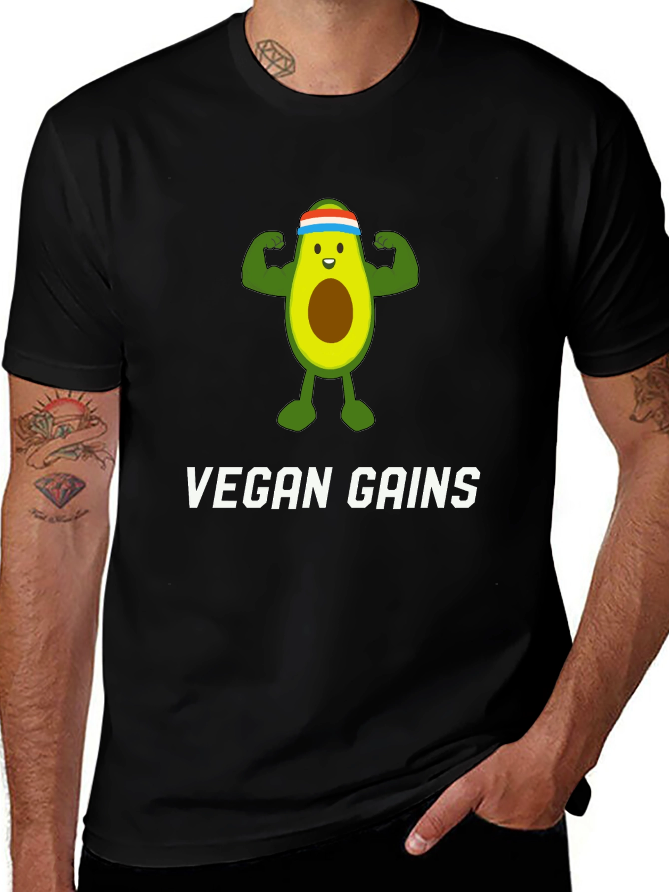 Vegan Gains Avocado T-Shirt