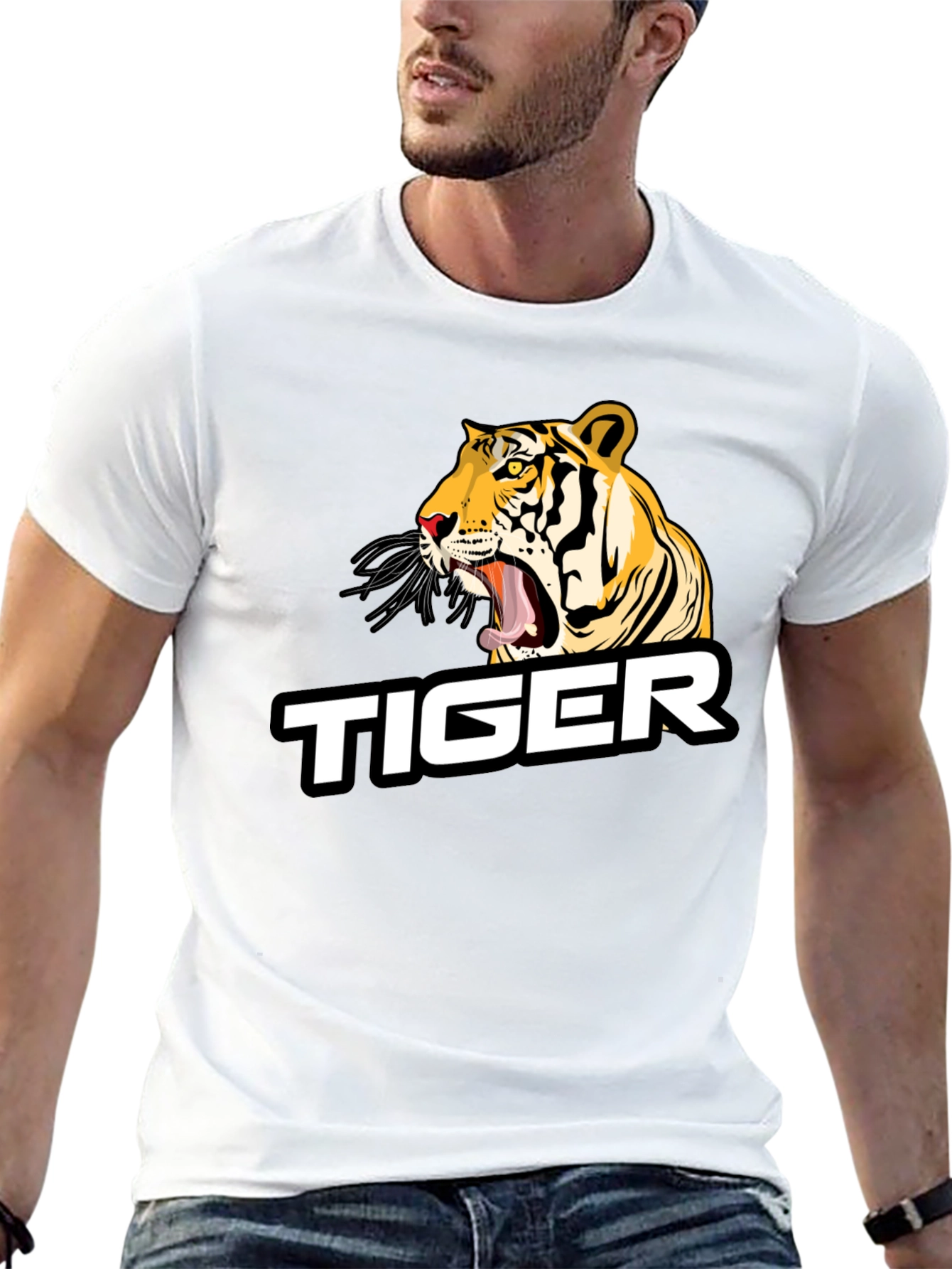 Roaring Tiger Graphic T-Shirt - Bold Animal Print