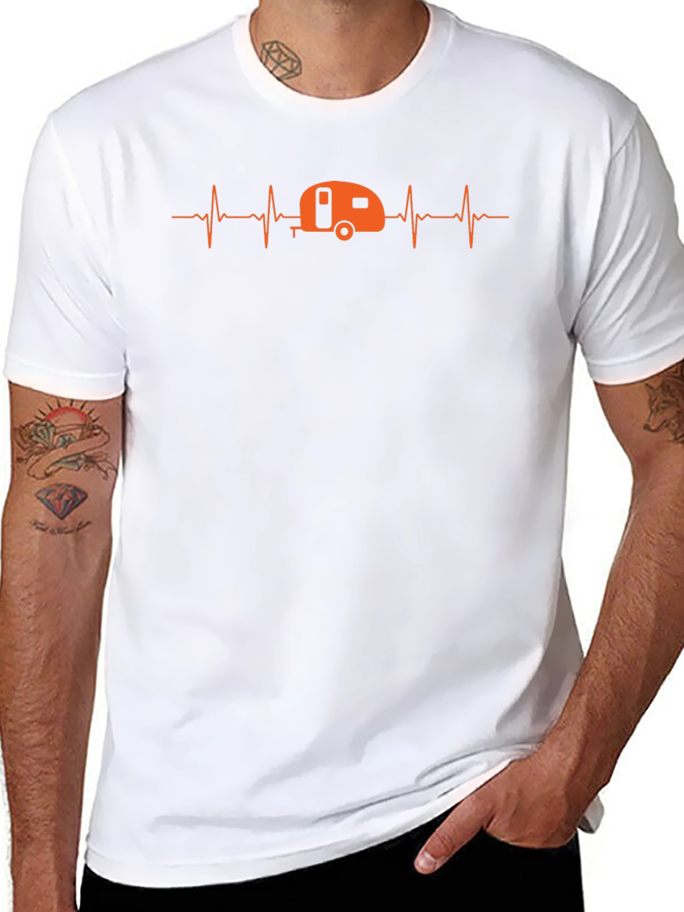 Camping Heartbeat T-Shirt - Adventure is Calling!